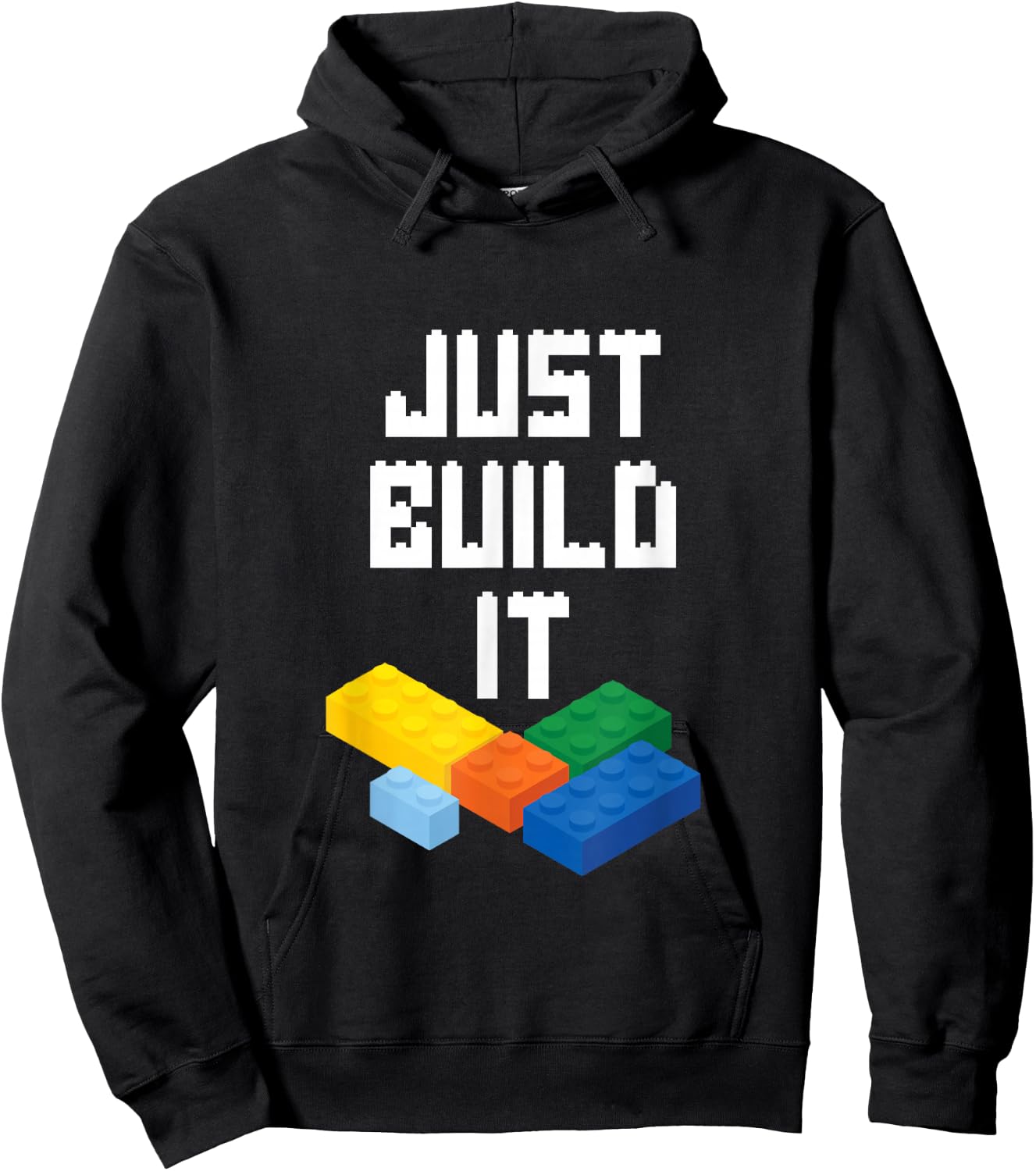 Just Build It Master Builder Building Blocks Toy Bricklayer Hoodie - Hoodie | Black