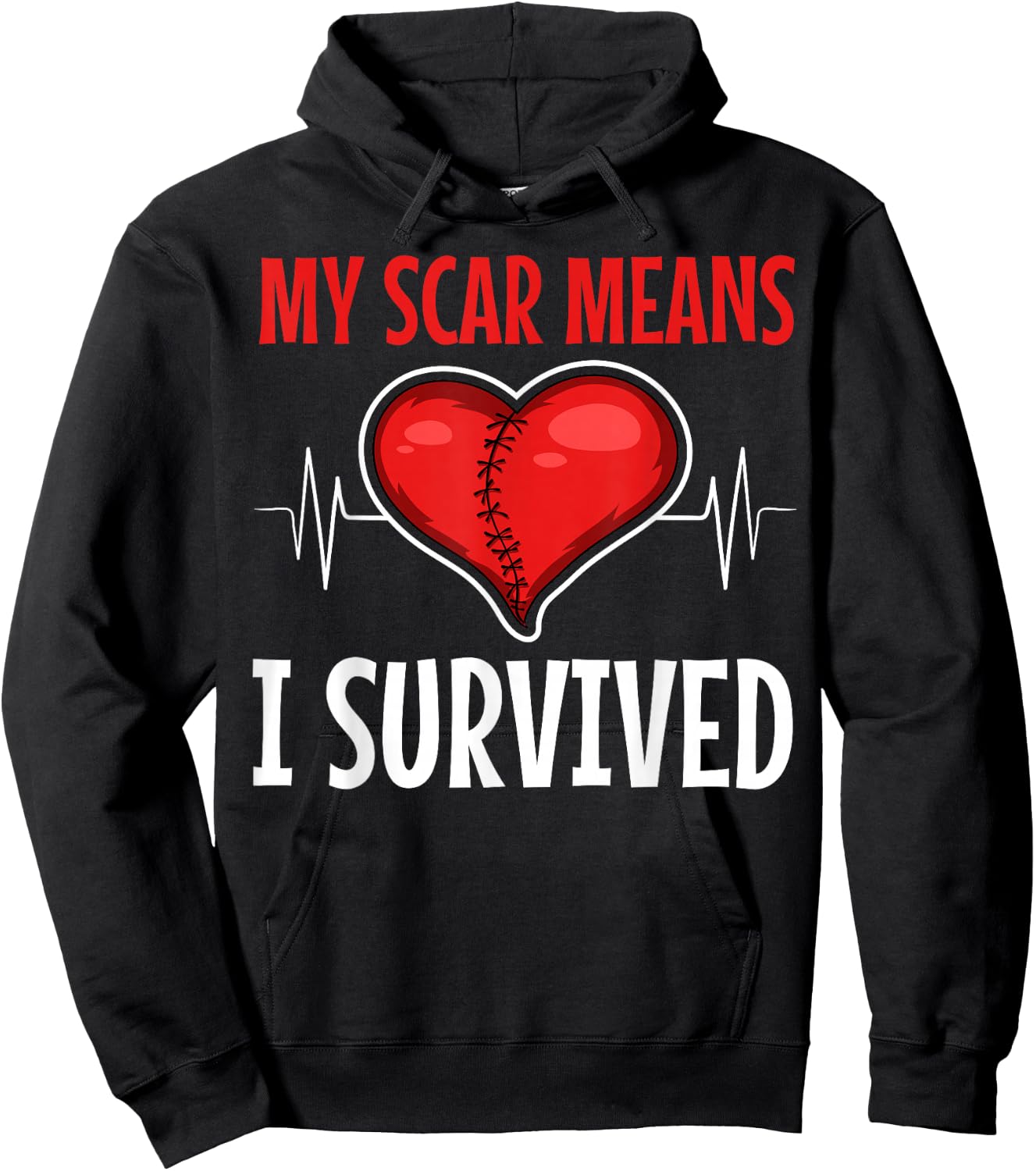 Open Heart Surgery Coronary Bypass Artery Stent Patients Hoodie - Hoodie | Black