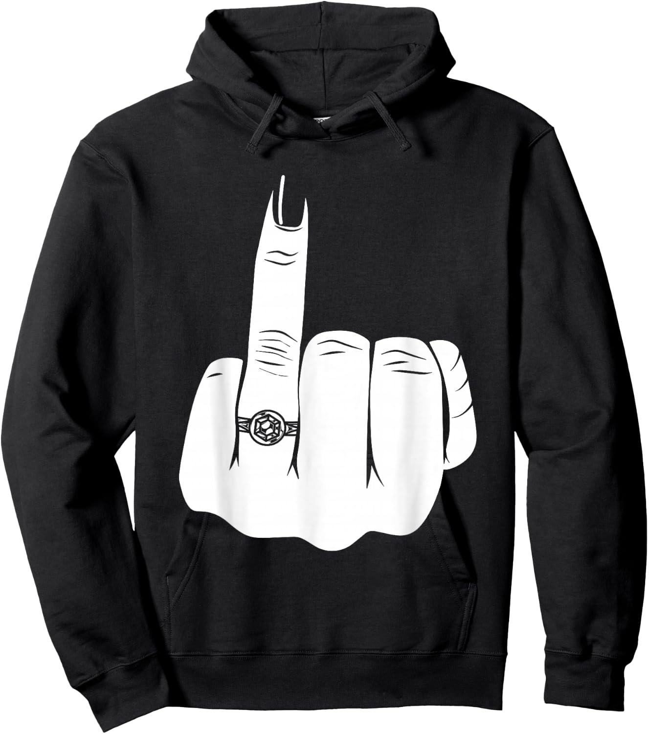 Got Engaged - Engagement Ring Finger Hoodie - Hoodie | Black