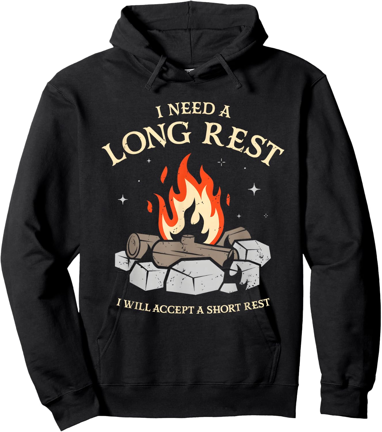 I Need A Long Rest I Will Accept A Short Rest Hoodie - Hoodie | Black