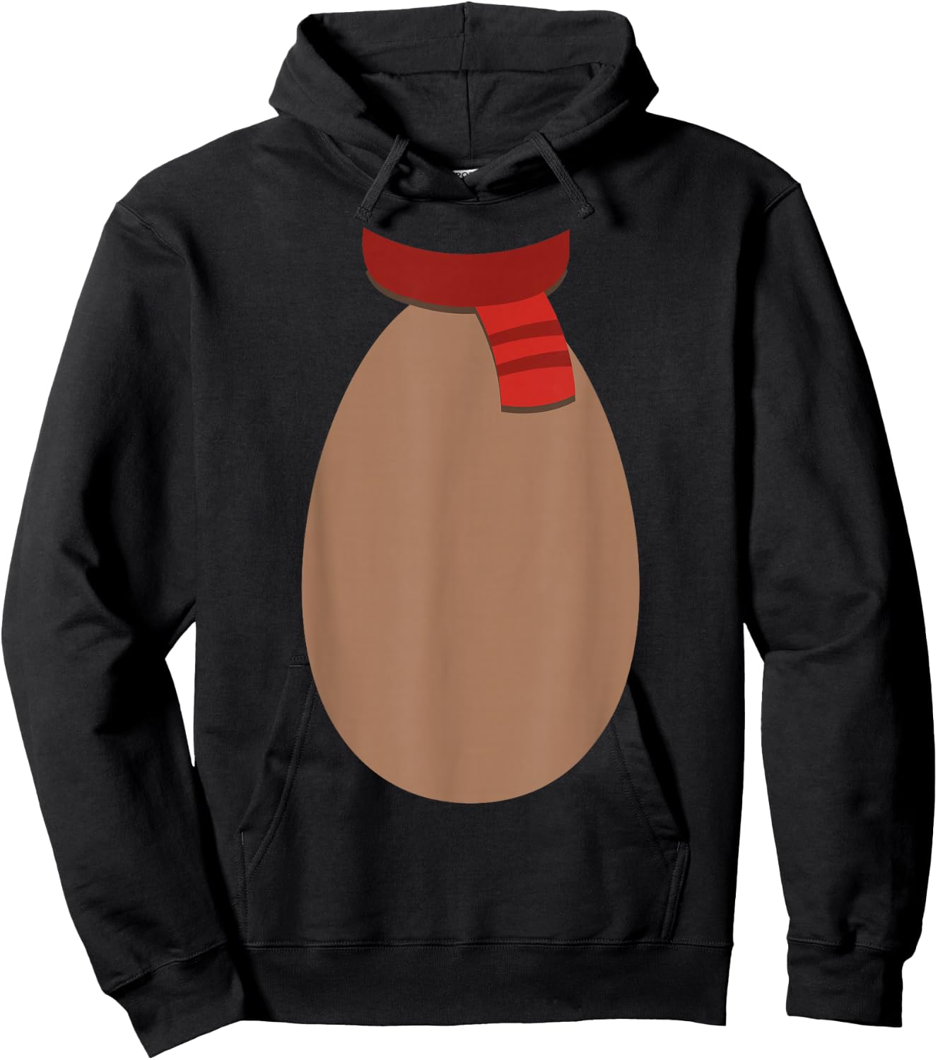 Christmas Reindeer Shirt Rudolph Red Nose Costume Fun Hoodie - Hoodie | Black