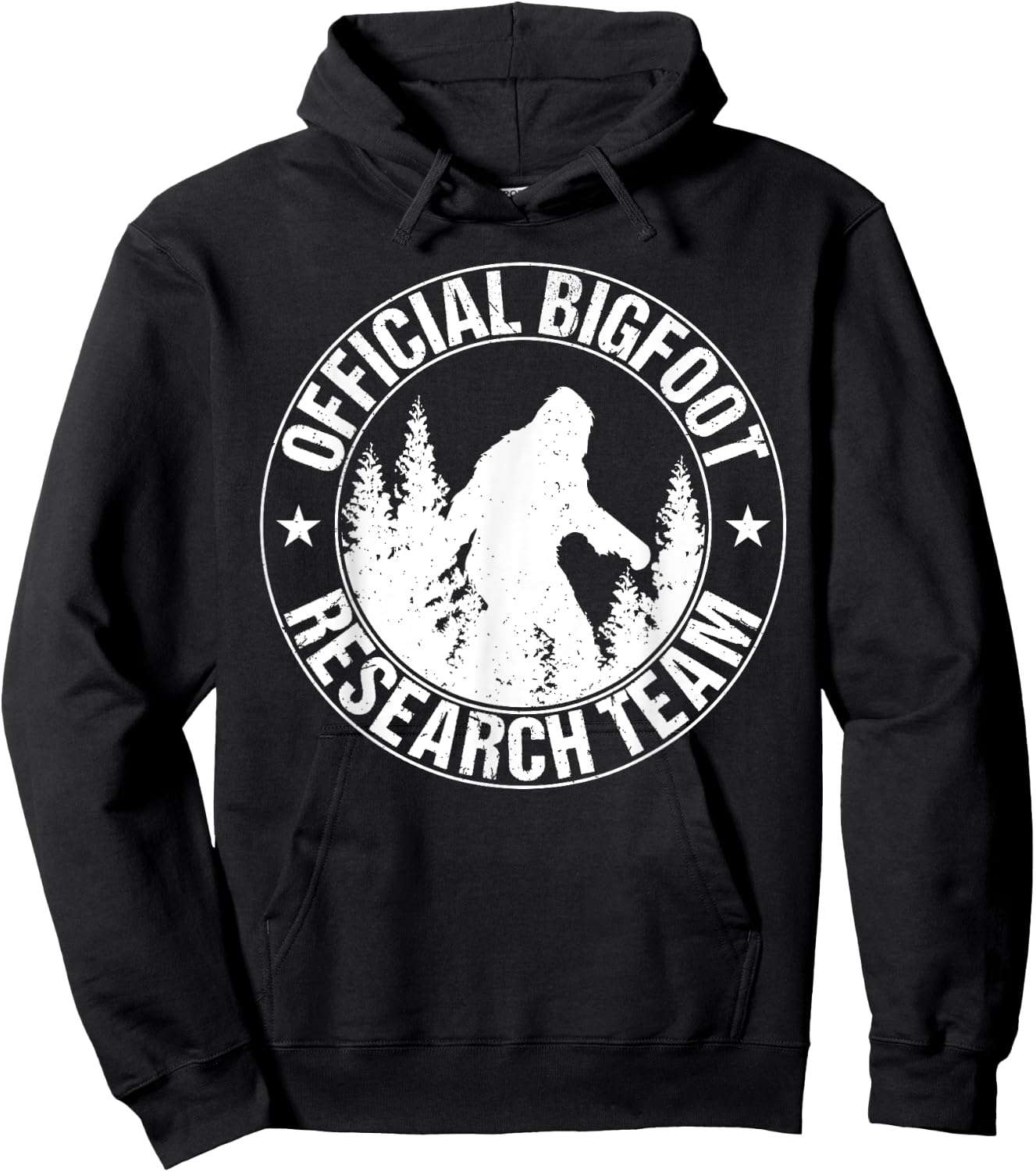 Bigfoot Research Team Cool Saying Sasquatch Funny Graphic Hoodie - Hoodie | Black