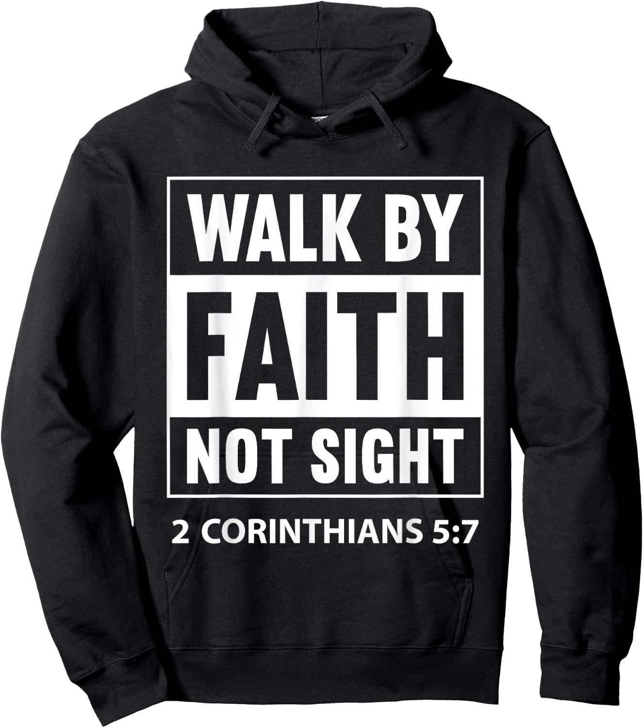Walk By Faith Not By Sight Prayer Cloth For Christians Hoodie - Hoodie | Black