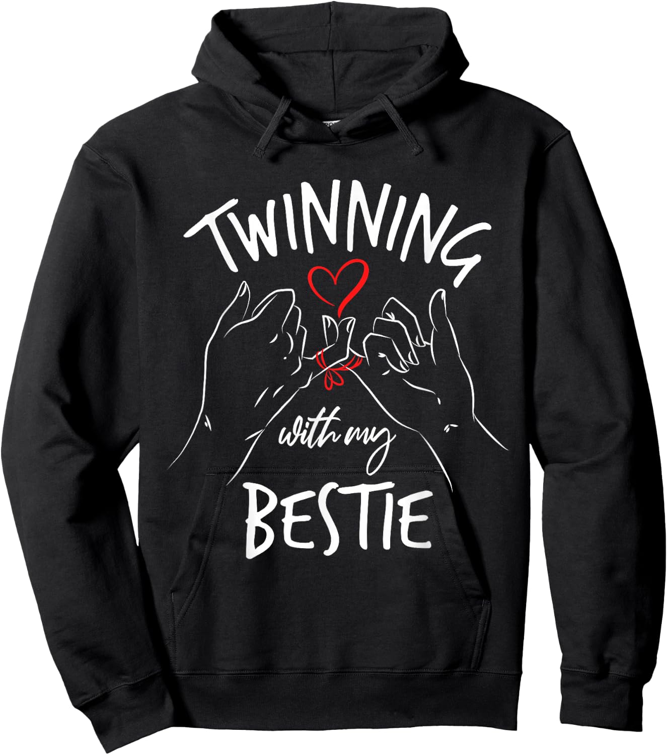 Matching Twin Twins Day Twinning with My Bestie Hoodie - Hoodie | Black