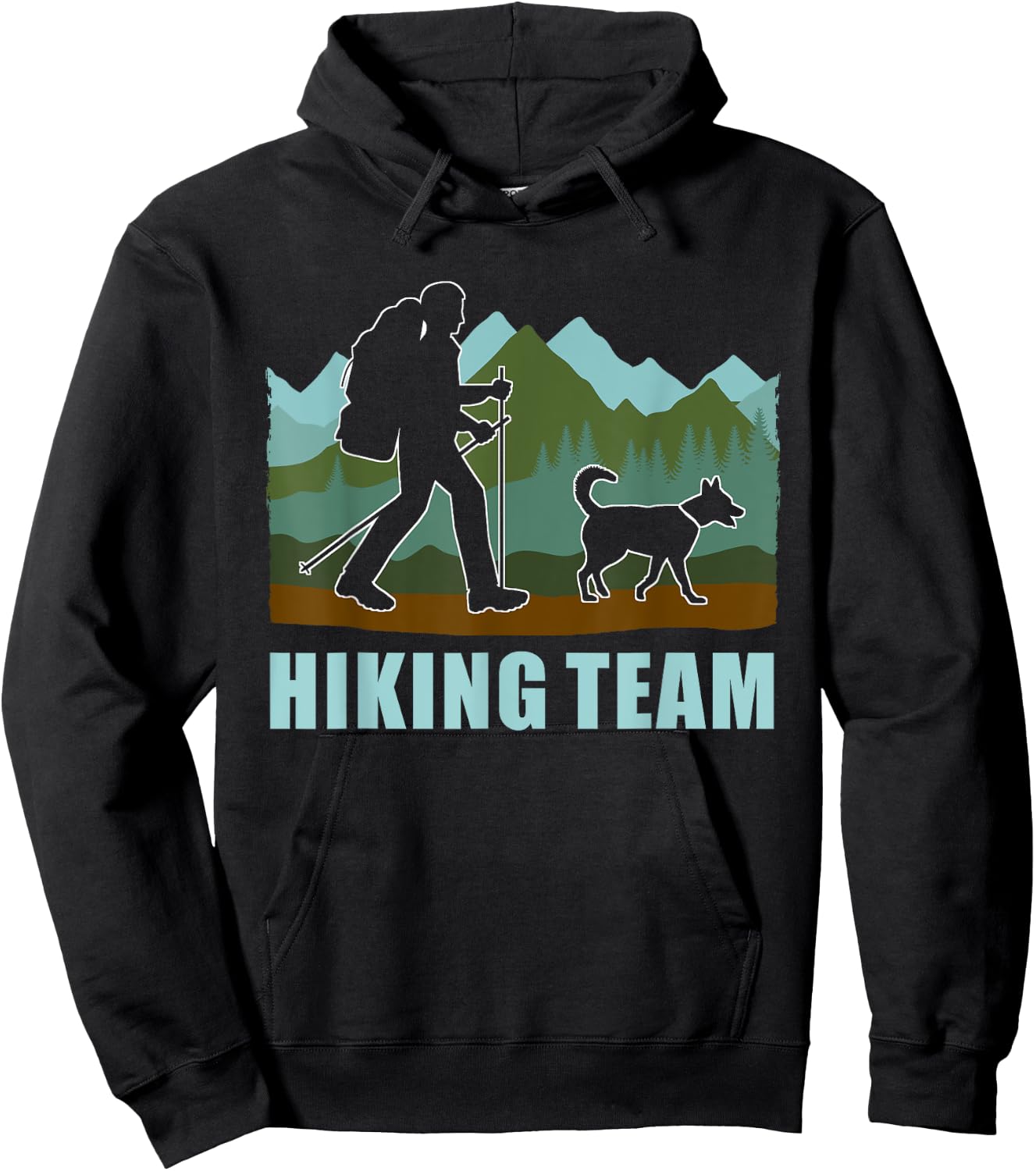 Hiker Team Dog Hike Outdoor Mountain Hiking With Dogs Men Women Hoodie - Hoodie | Black
