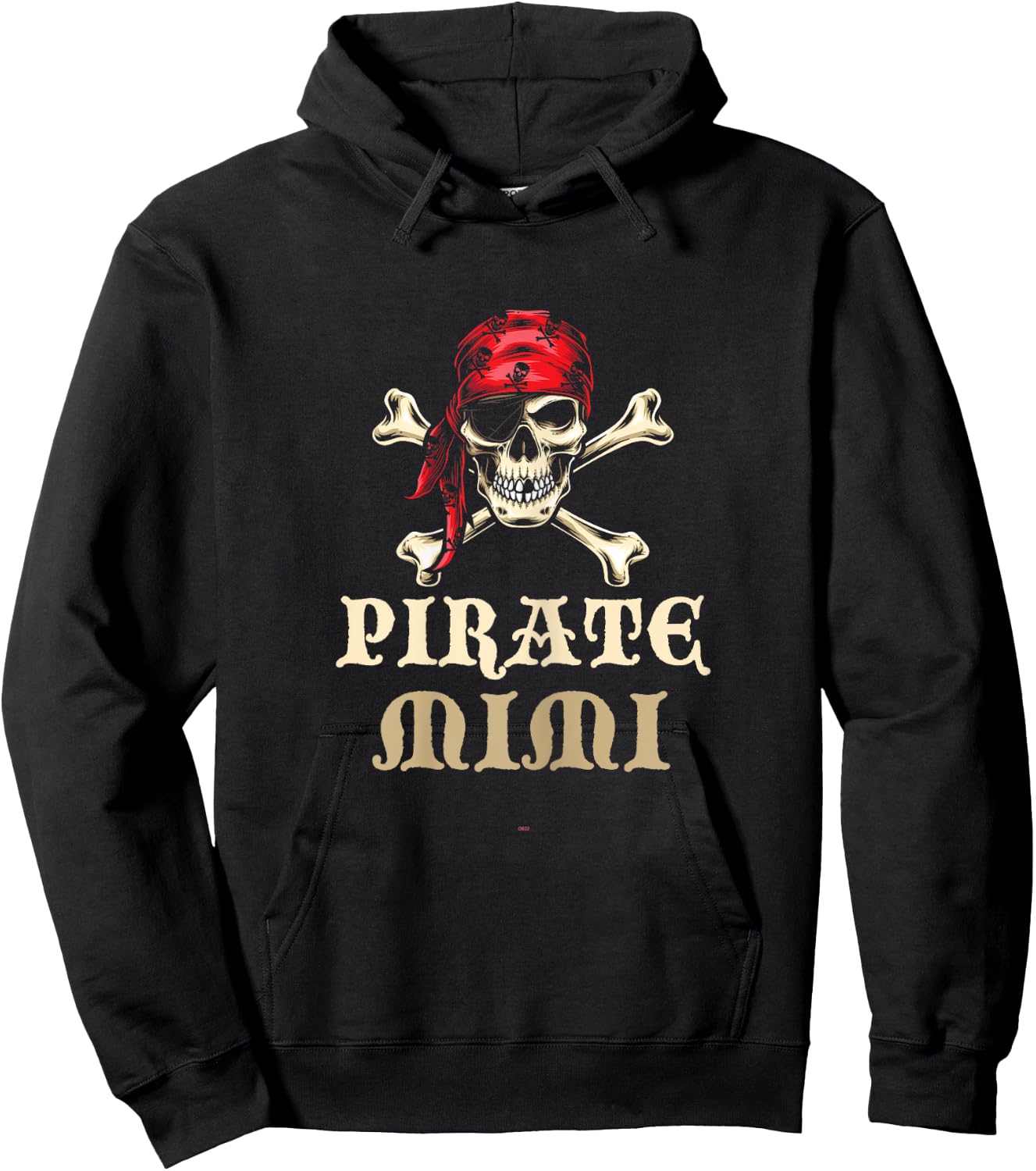 Pirate Mimi Skull Matching Grandma Halloween Costume Hoodie - Hoodie | Black