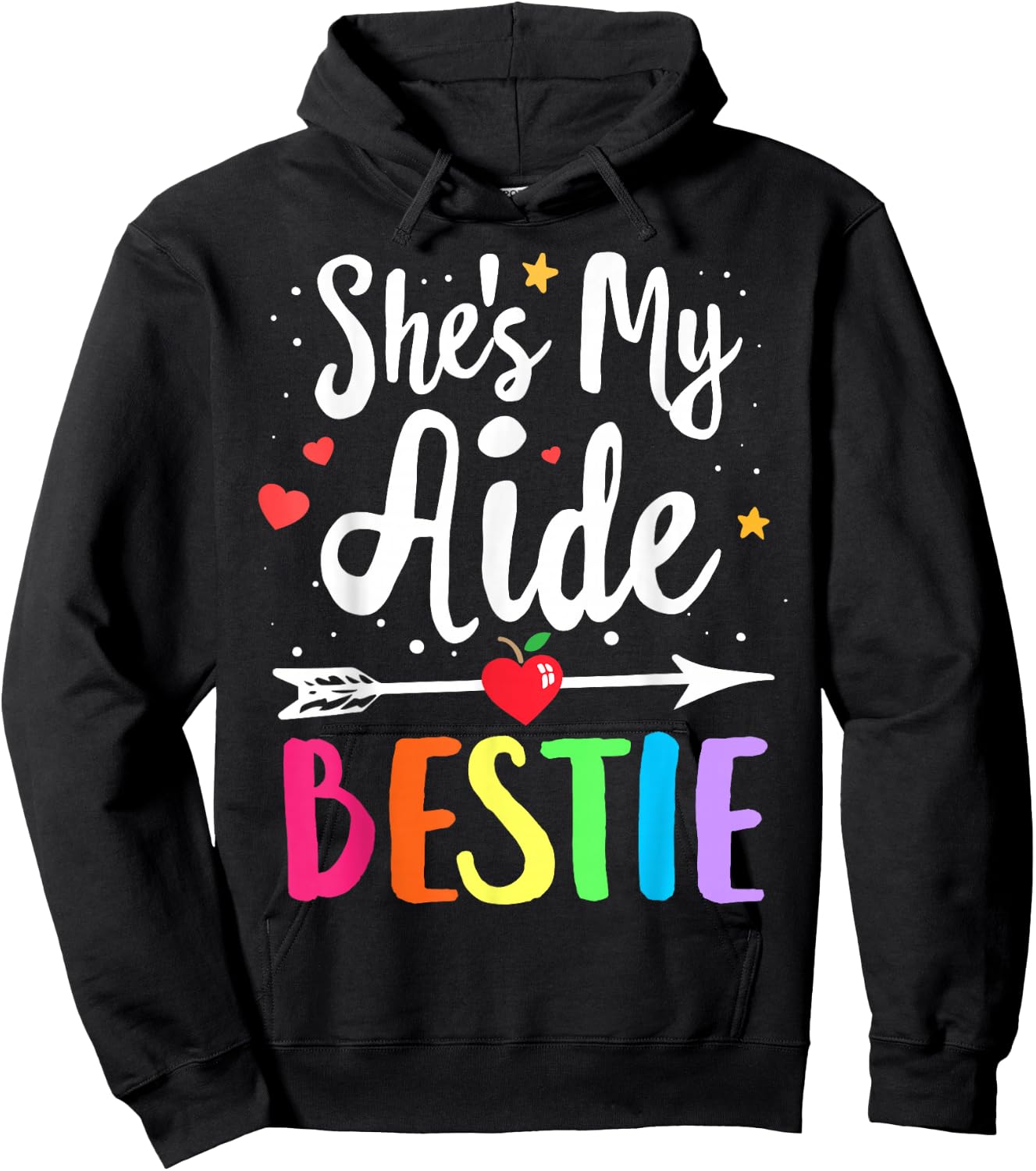 Matching School Teacher Aide Best Friend She's My Bestie Hoodie - Hoodie | Black