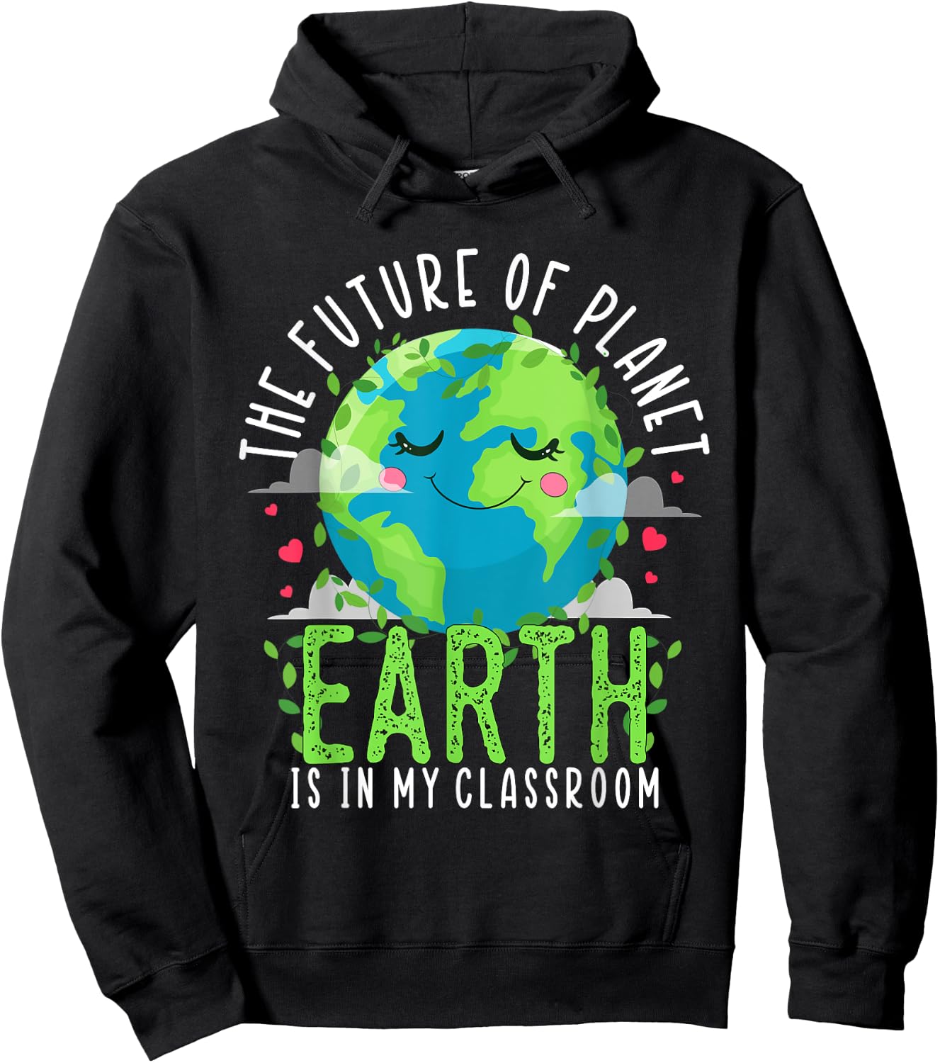 Earth Day Teachers 2024 Classroom Funny Teacher Women Girls Kids Hoodie - Hoodie | Black