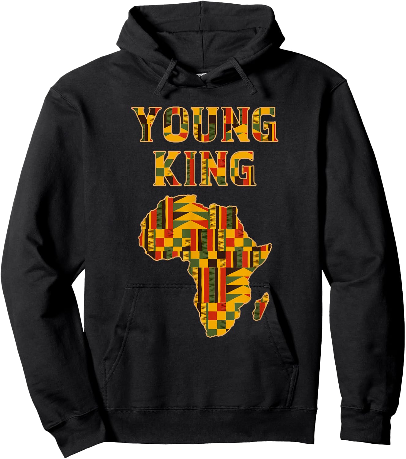 Cool African Kente Art Men Boys Kids African American Print Hoodie - Hoodie | Black