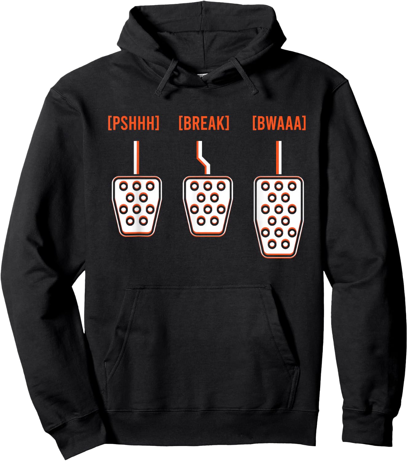 Manual Transmission Pedals Automobile Car Mechanic Hoodie - Hoodie | Black