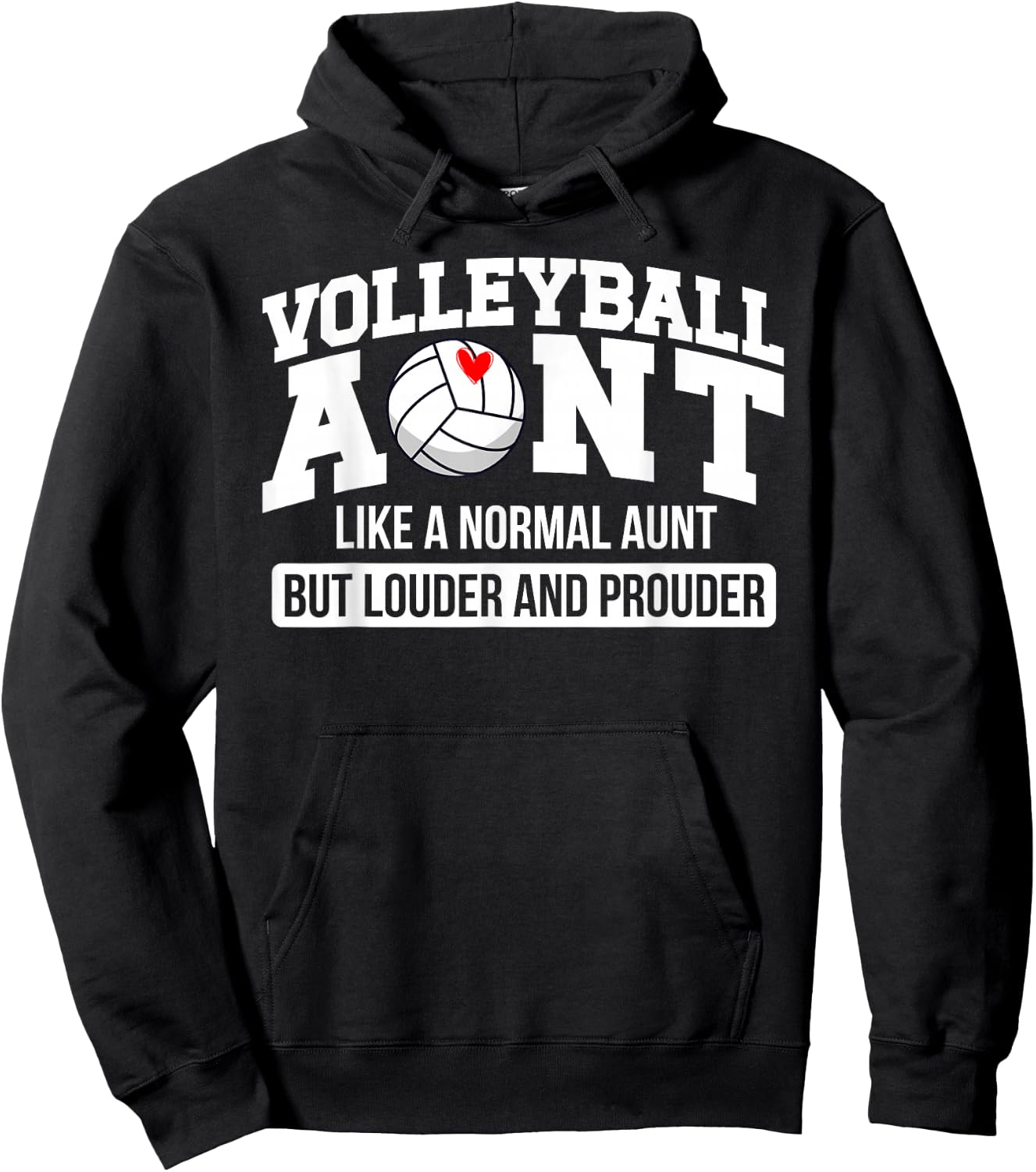 Volleyball Aunt Of A Volleyball Player Aunt Definition Hoodie - Hoodie | Black