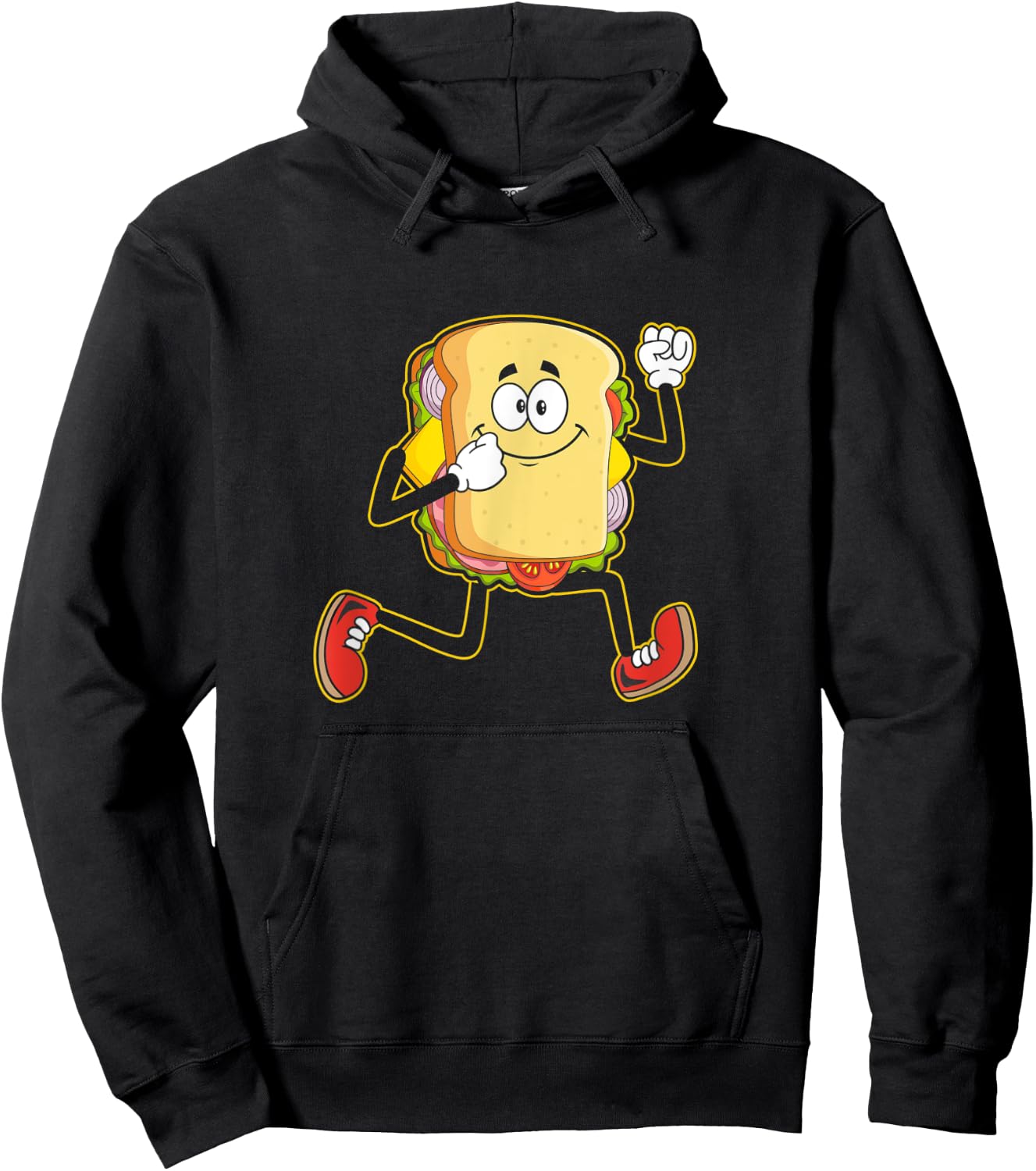 Sandwich Day making Cardio, Foodie Fast Food Running Hoodie - Hoodie | Black