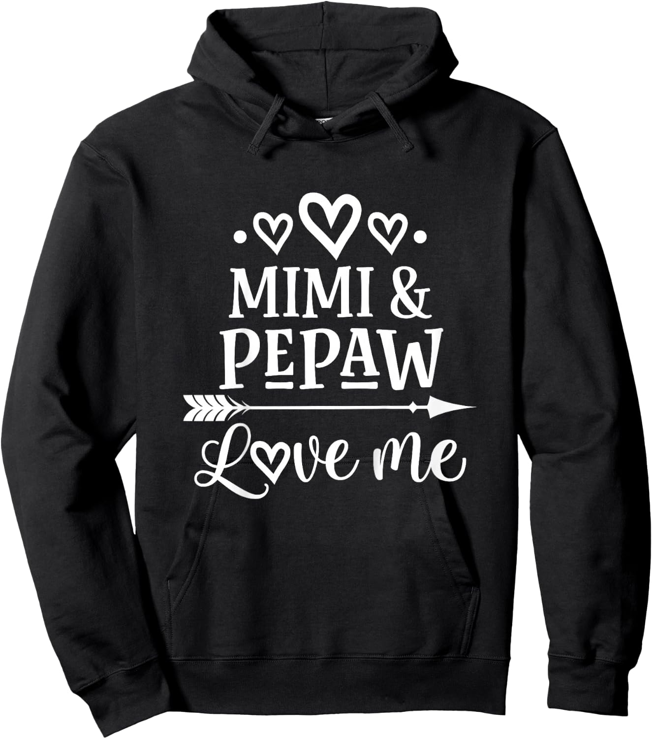 Mimi and Pepaw Love Me Granddaughter Hoodie - Hoodie | Black