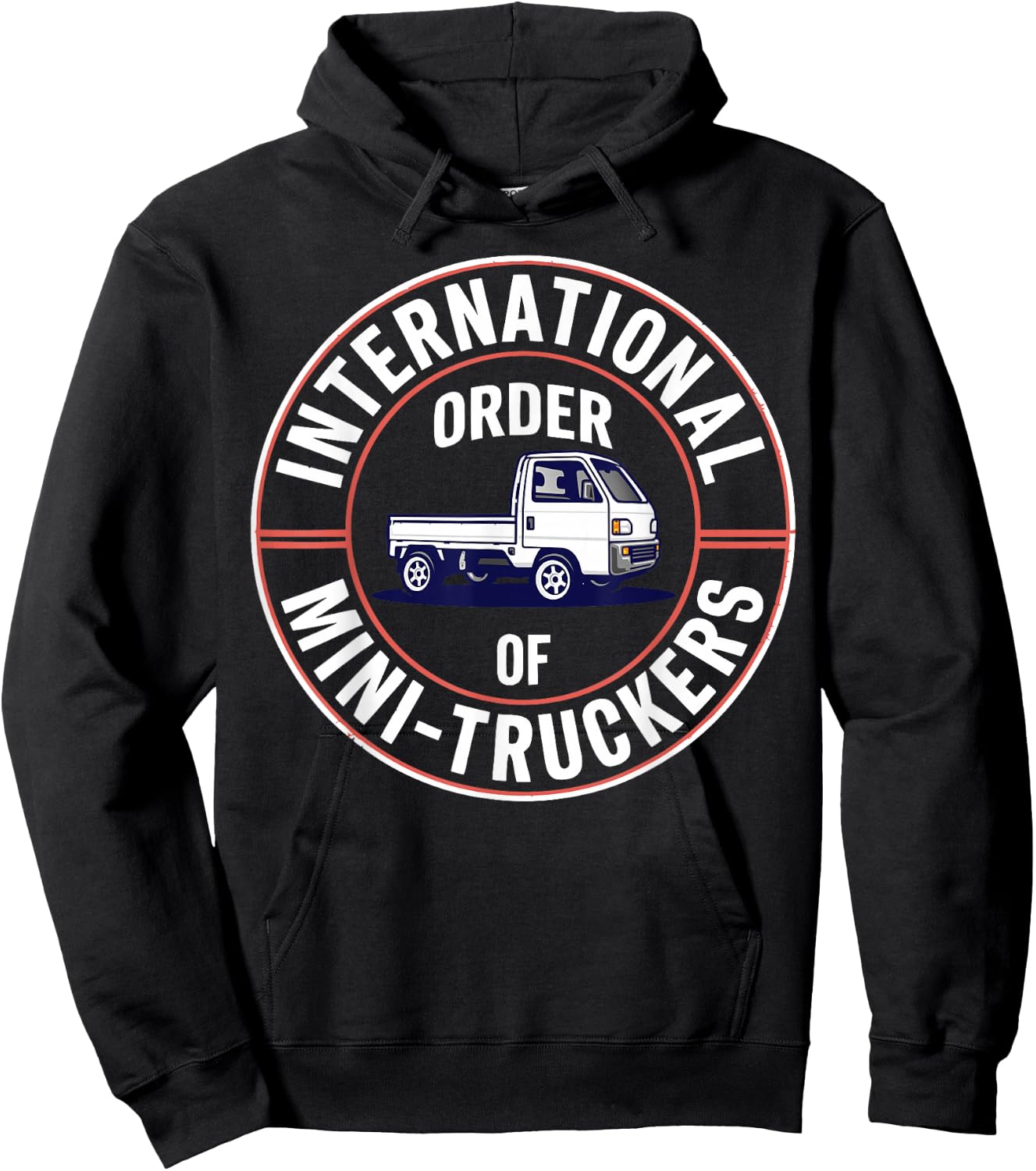 Mini Truckers Driver Kei Japanese Truck Hoodie - Hoodie | Black