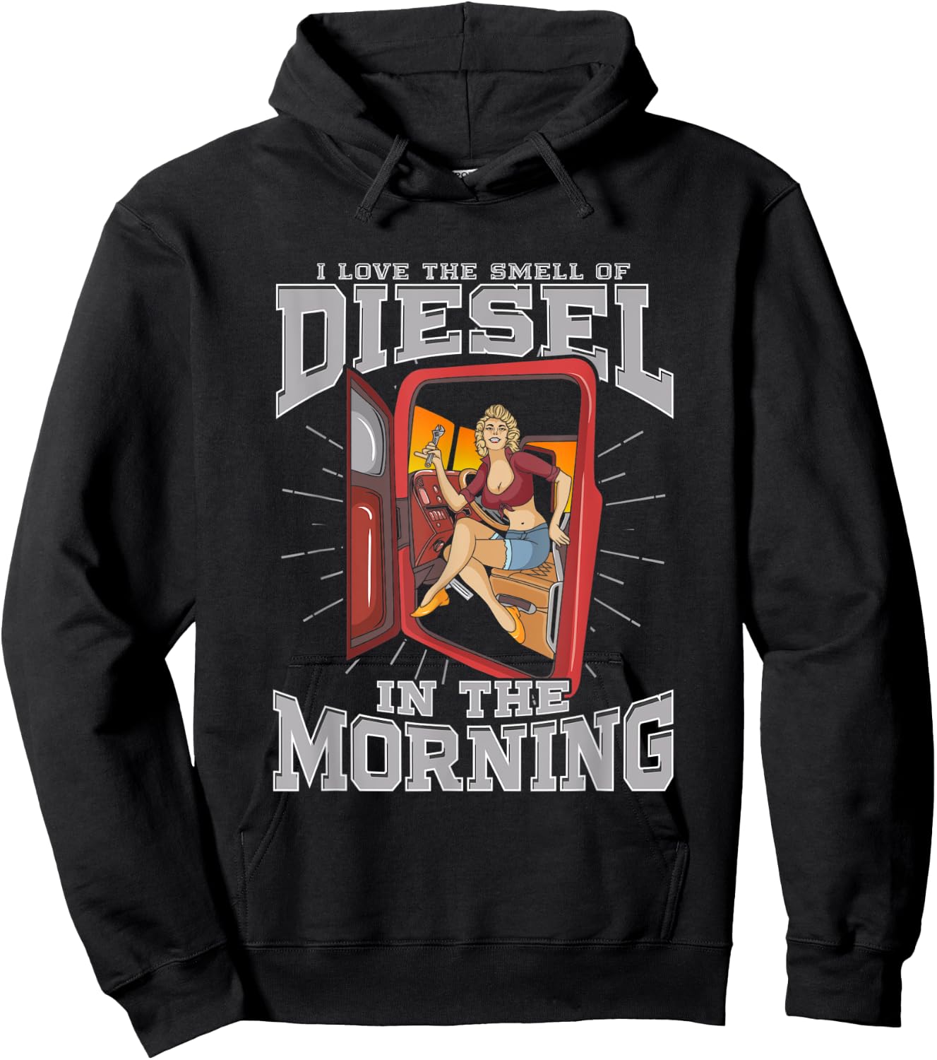 I love the smell of Diesel in the morning Hoodie - Hoodie | Black