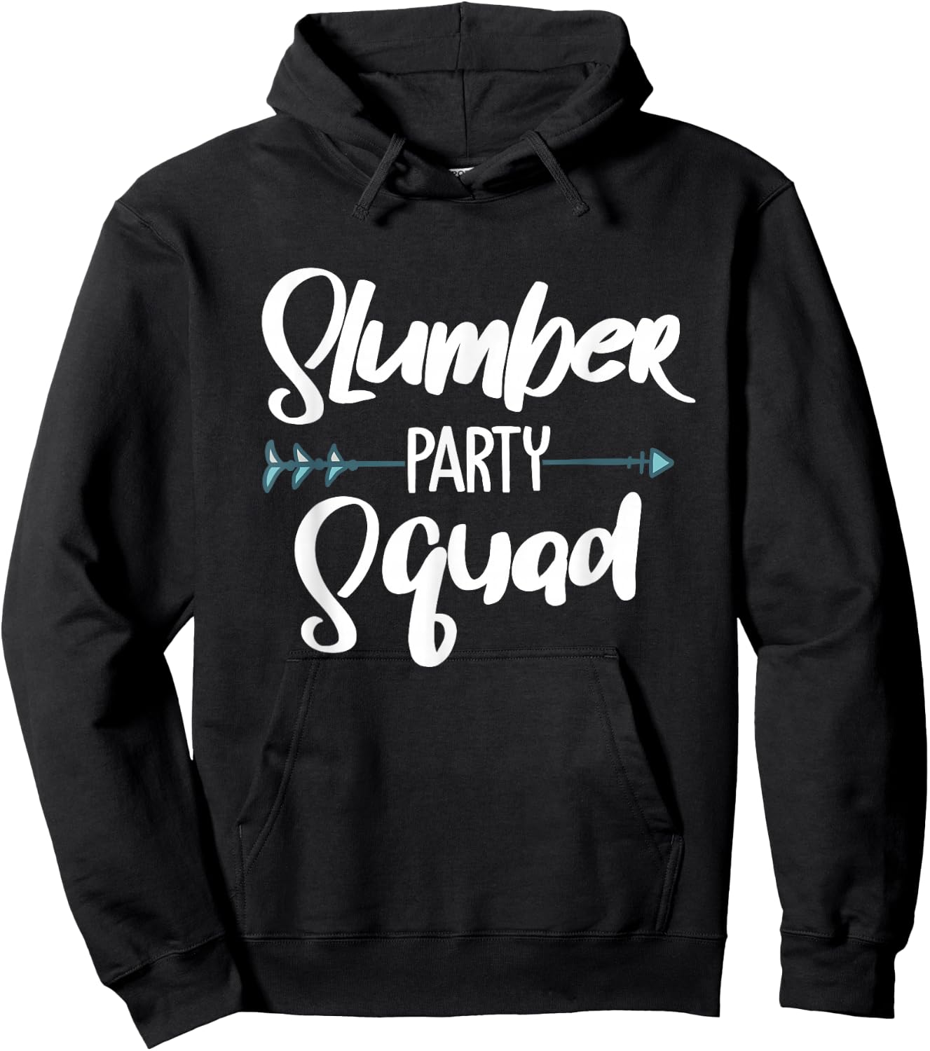 Funny Slumber Party Squad Designs For Girls Women Sleepover Hoodie - Hoodie | Black