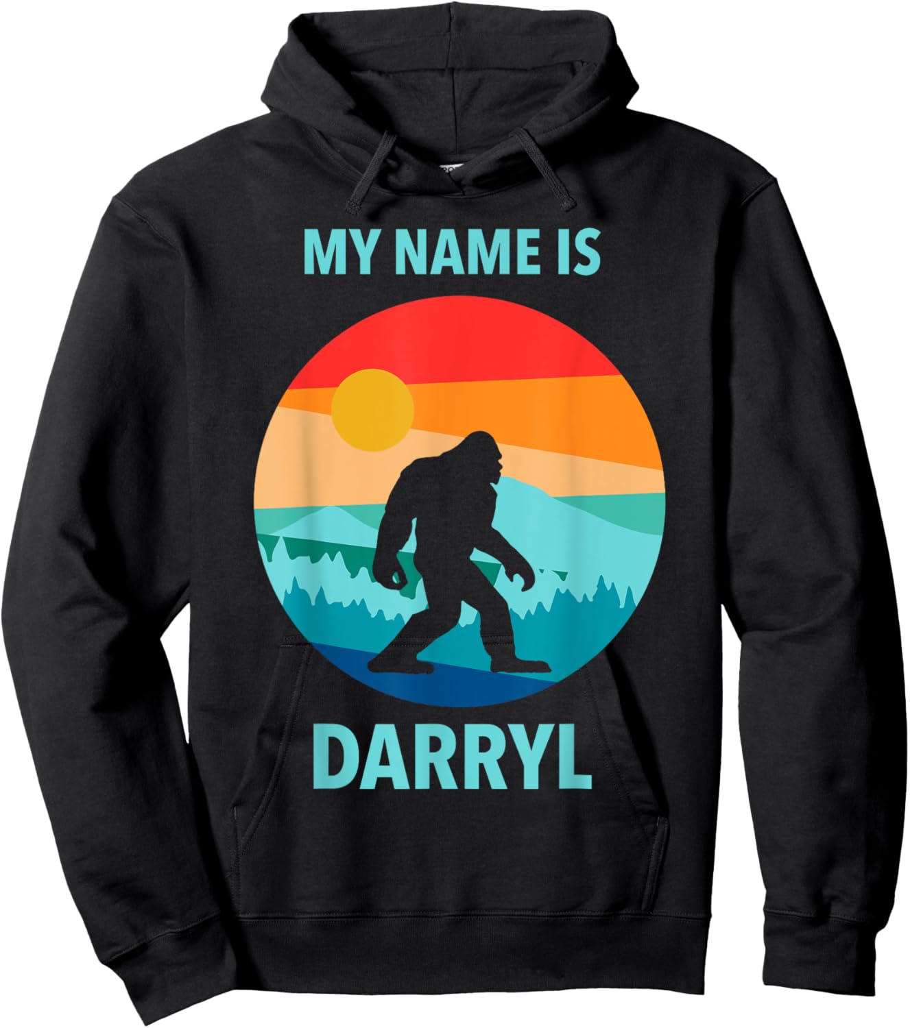 My name is Darryl Funny Bigfoot Camping Beer Lover Gift Hoodie - Hoodie | Black