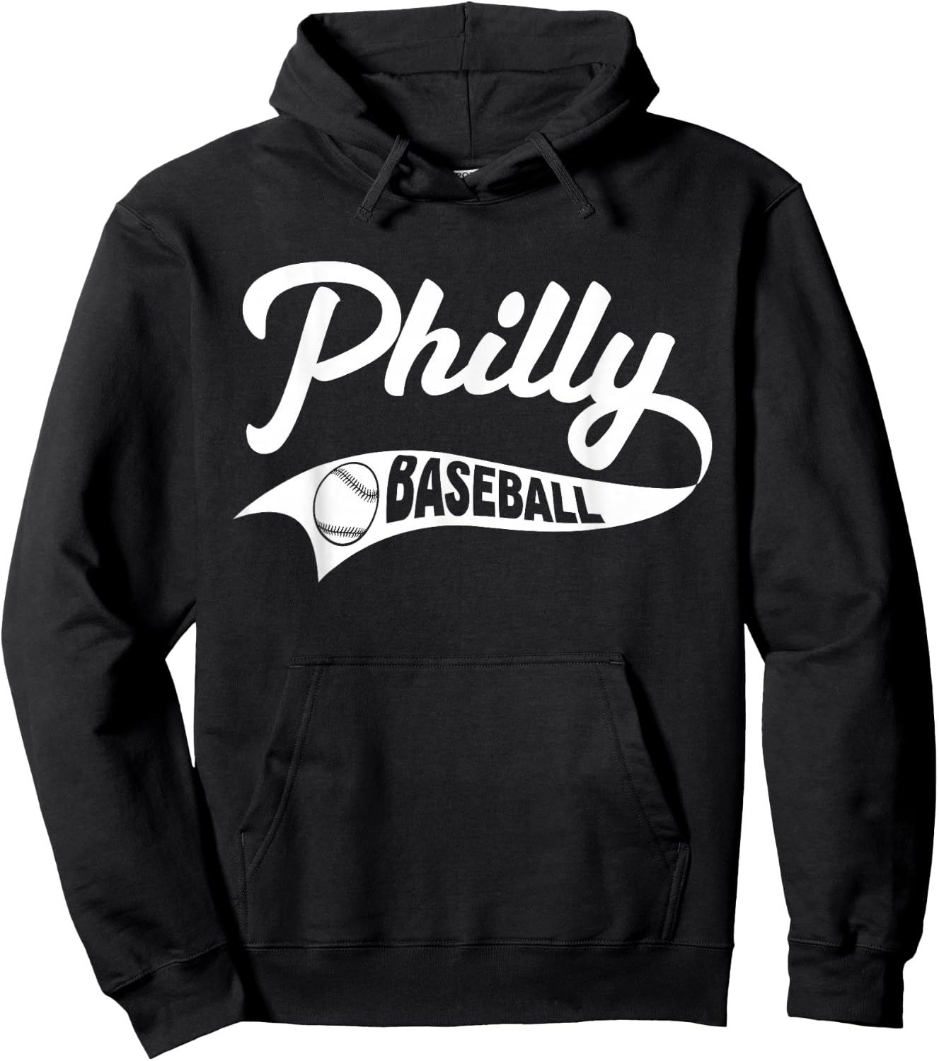 Retro Philadelphia Baseball Vintage Philly Swoosh Funny Hoodie - Hoodie | Black