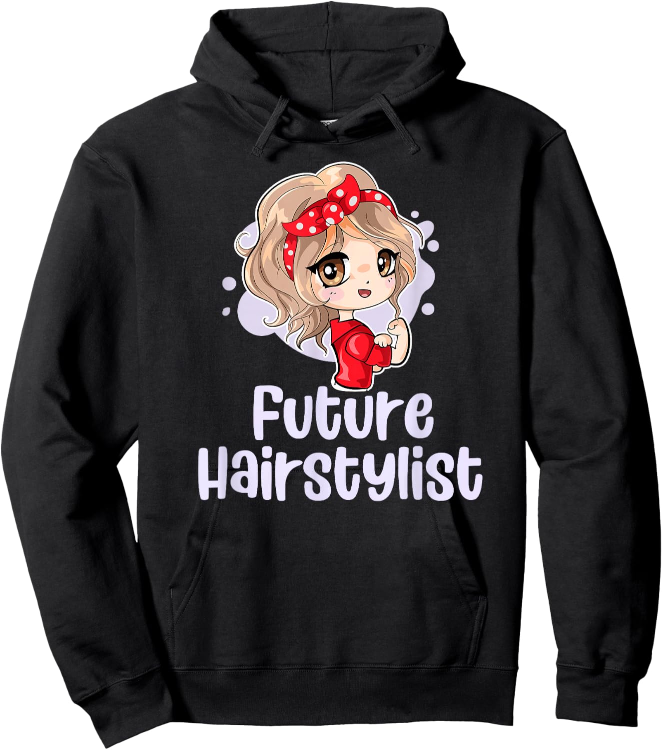 Future Hairstylist Cute Bandana Girl Daughter Hairdresser Hoodie - Hoodie | Black