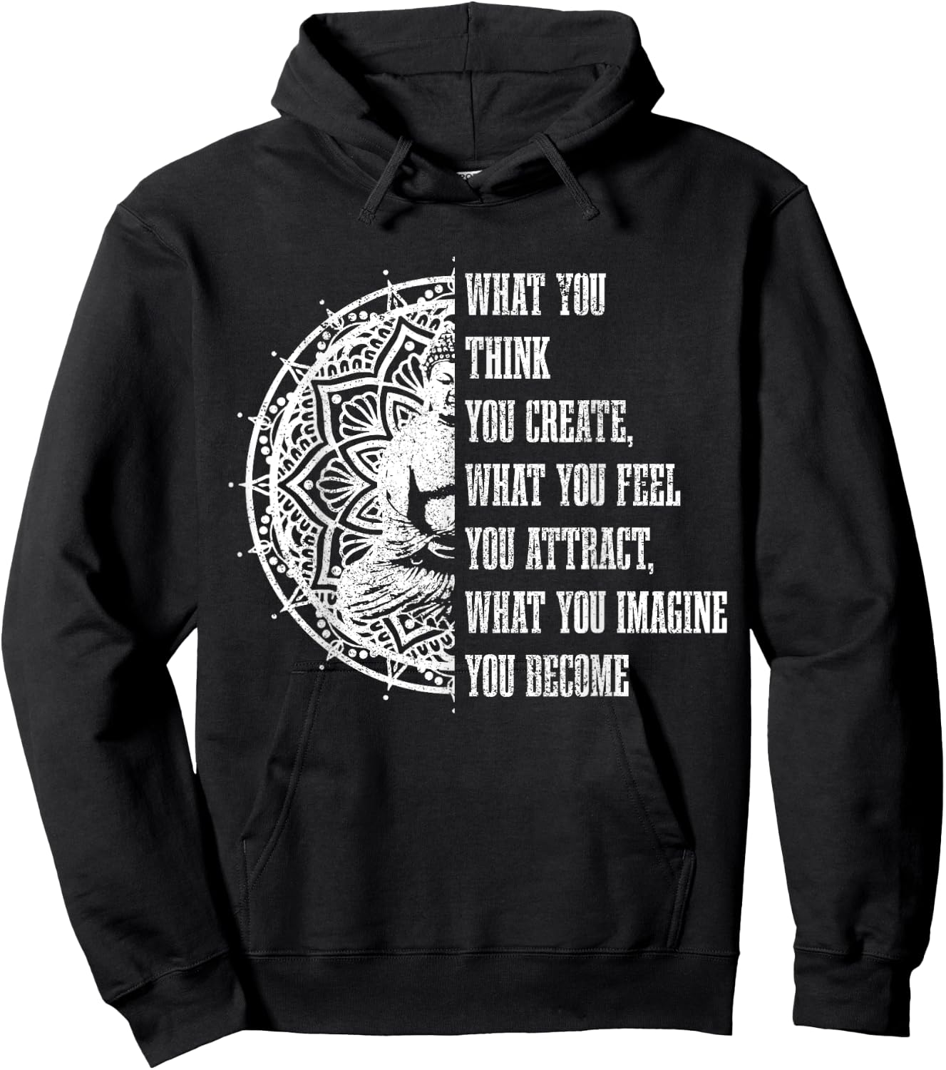 Buddha Buddhism Quote Meditation Spiritual Yoga Yogi Hoodie - Hoodie | Black