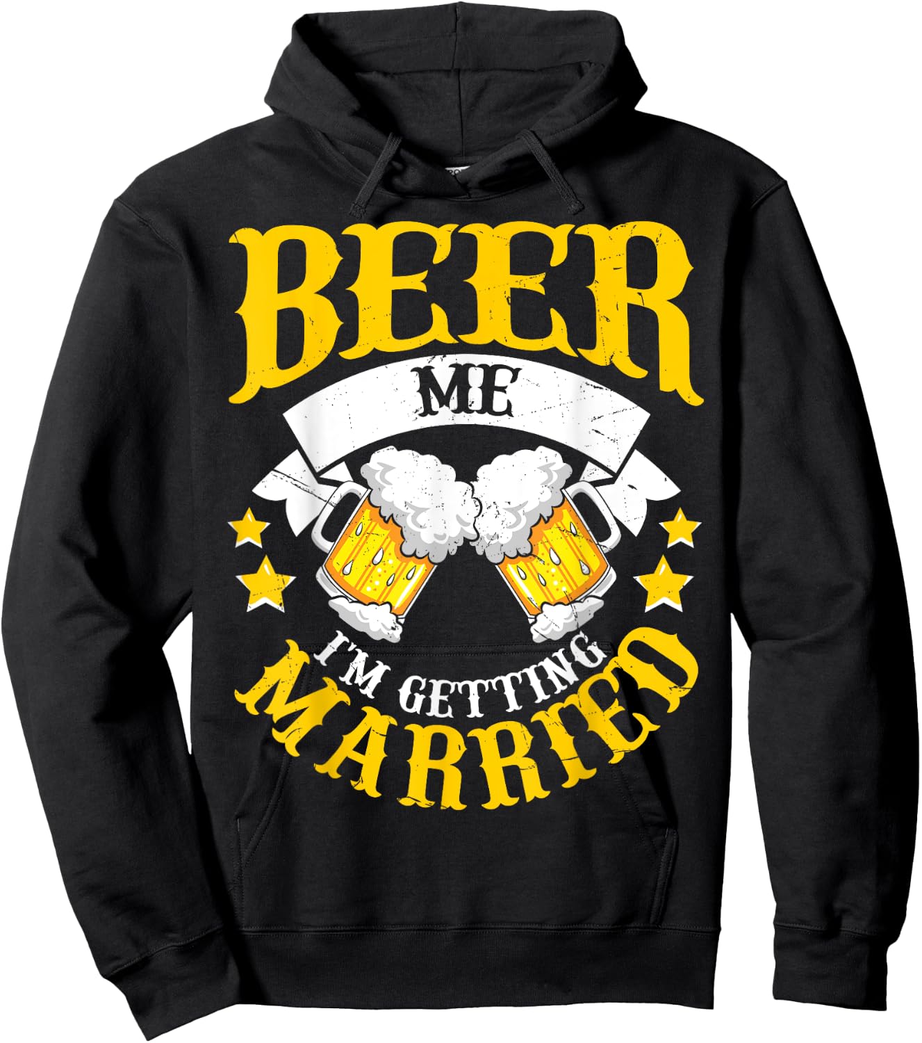 Funny Bride Groom Wedding Bachelor Bachelorette Party Hoodie - Hoodie | Black