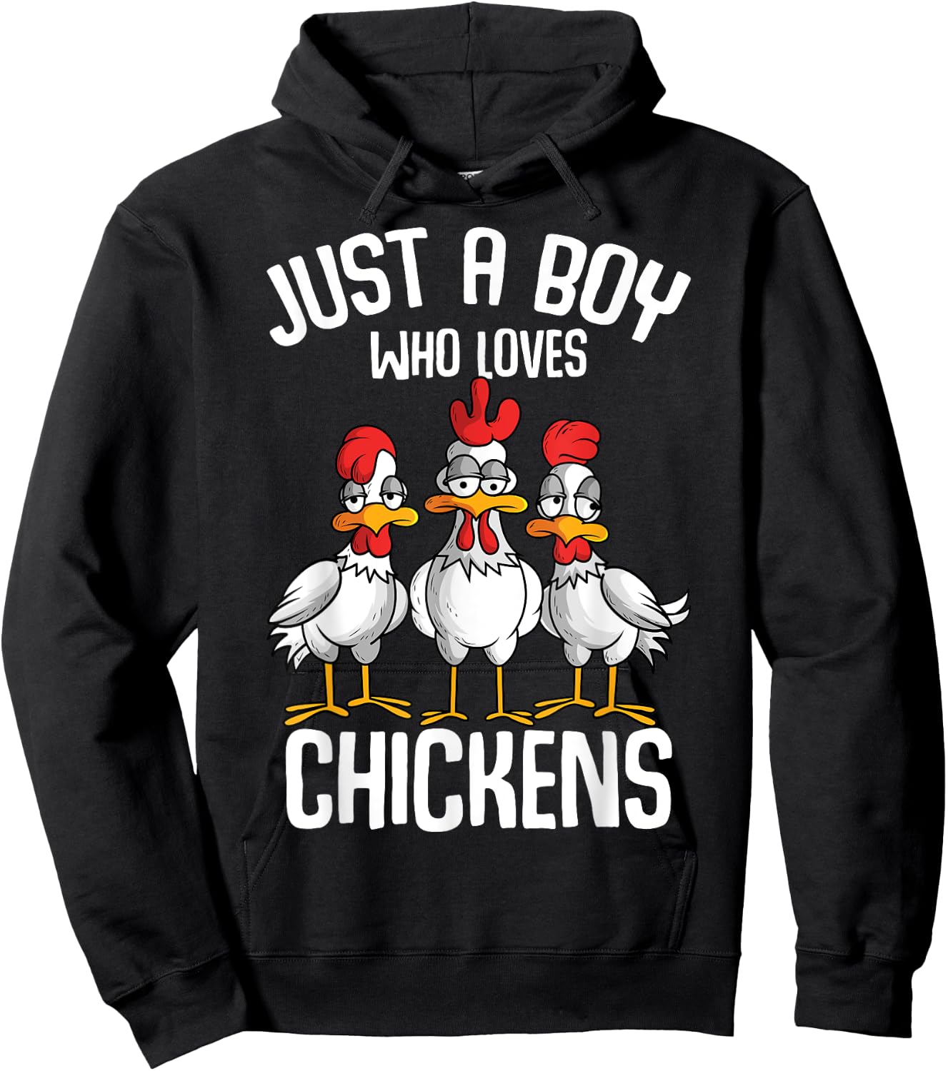 Just a Boy who loves Chickens Boys Kids Hoodie - Hoodie | Black