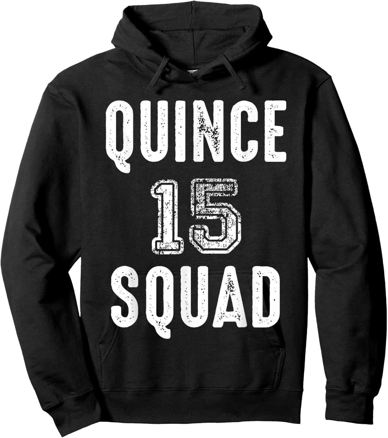 Vintage Quince Squad 15 th Fifteen Year Old Teenage Girl Hoodie - Hoodie | Black