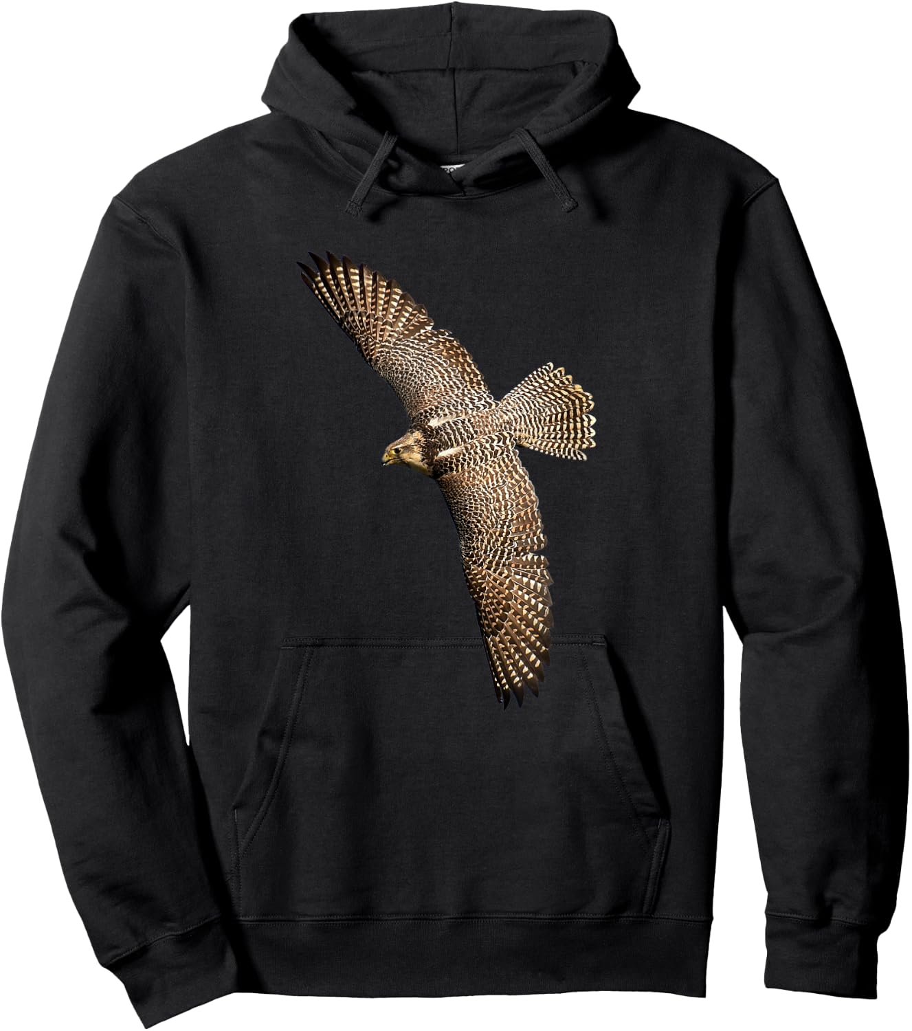 Beautiful Falcon Raptor Flight Bird of Prey Birder Hoodie - Hoodie | Black