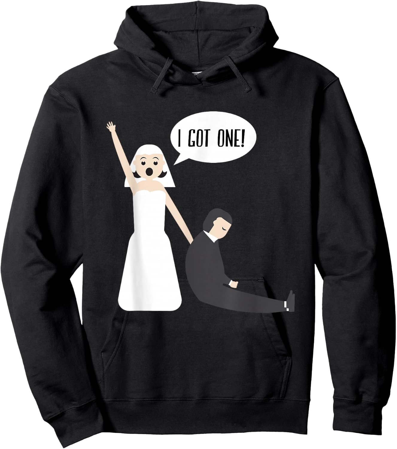 I Got One Funny Gift Bride Just Married Wedding Gift Hoodie - Hoodie | Black