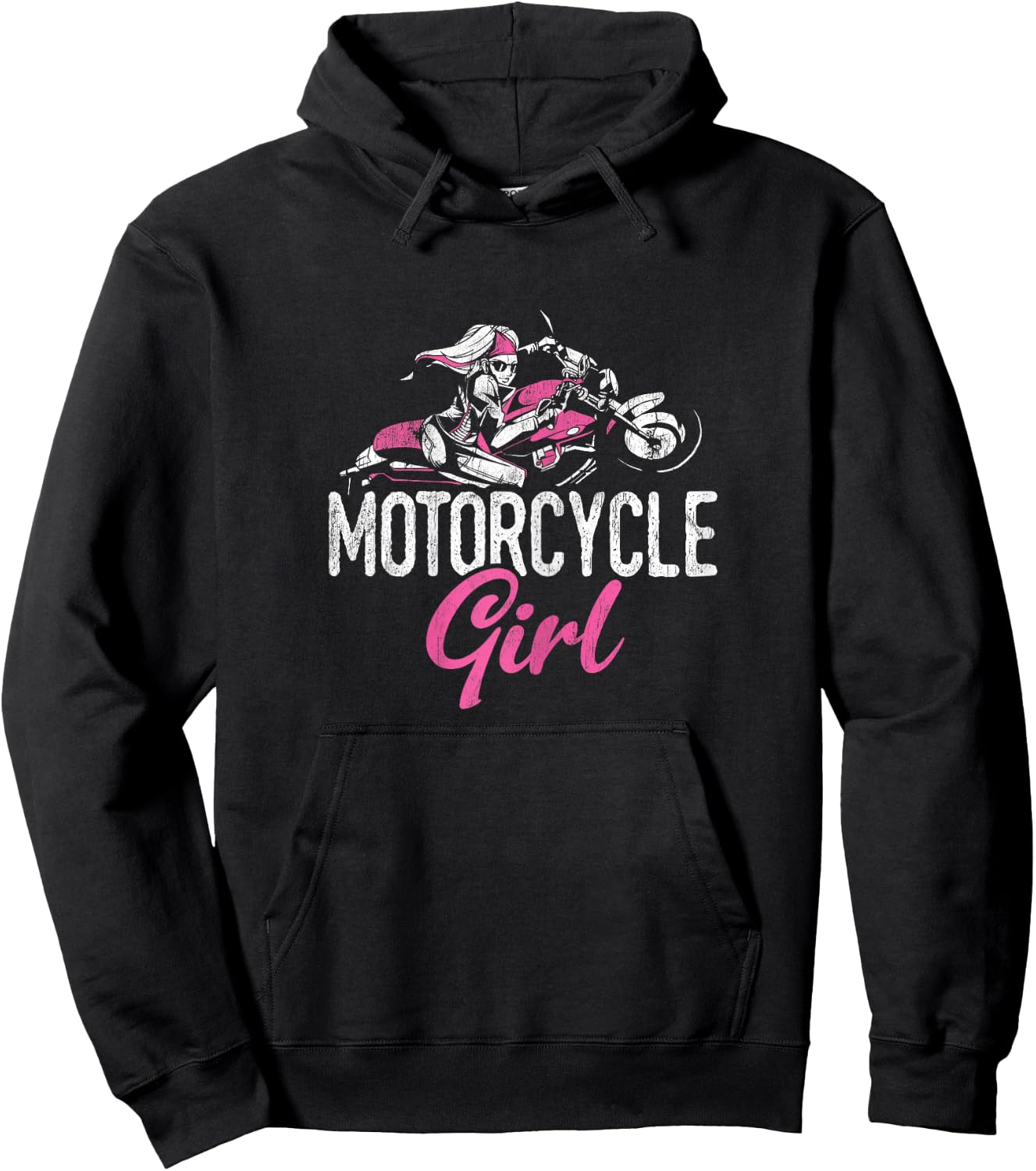 Motorcycle Girl Bike Motor Motorcycle Hoodie - Hoodie | Black