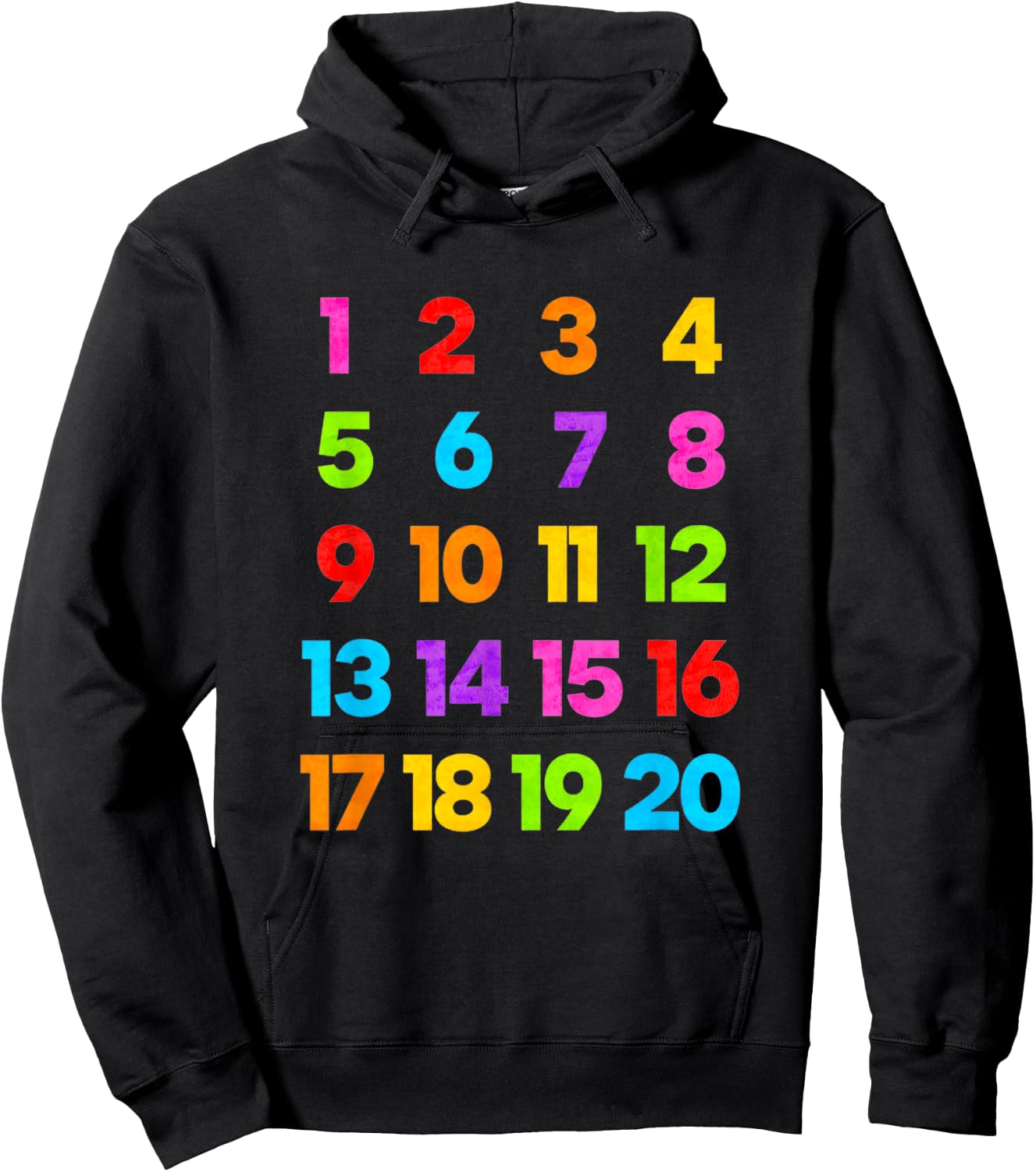 Counting 1-10 Learn to Count Number School Kids Teacher Hoodie - Hoodie | Black