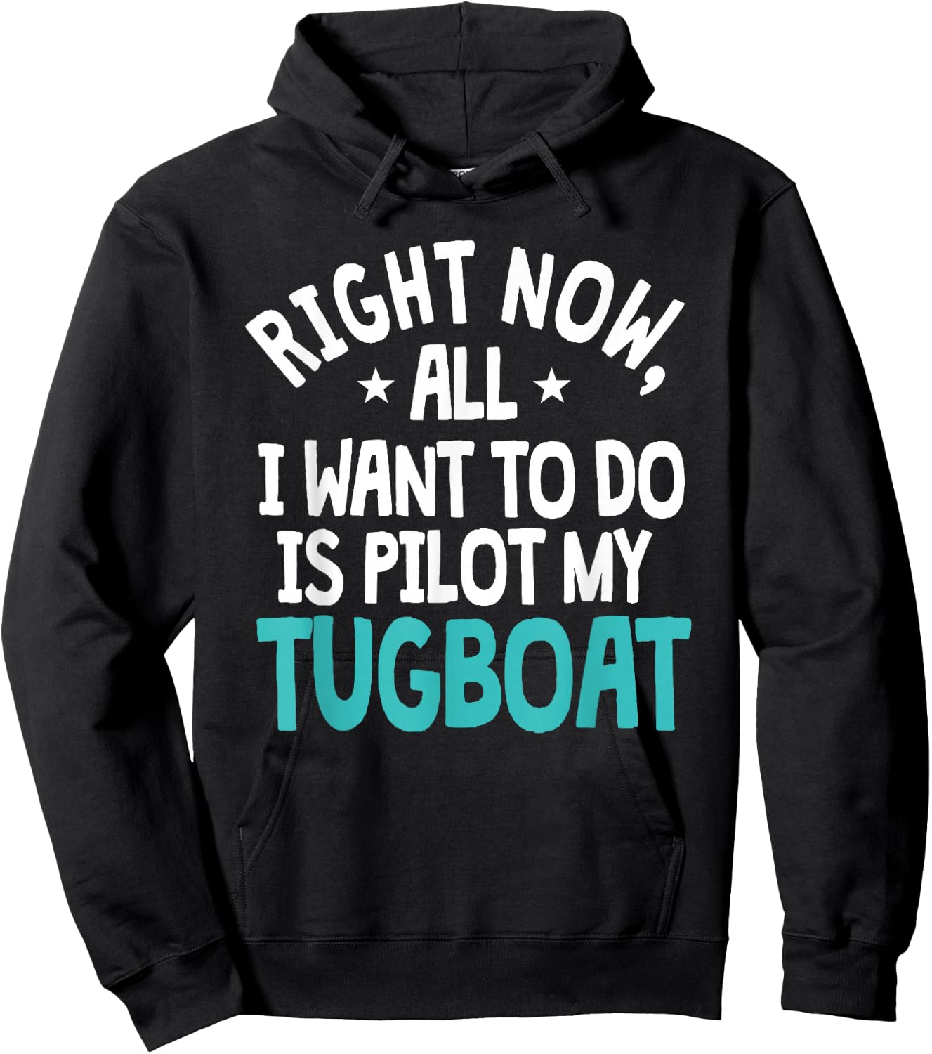 Tugboat Captain Pilot Vessel Ship Tug Boat Commander Hoodie - Hoodie | Black