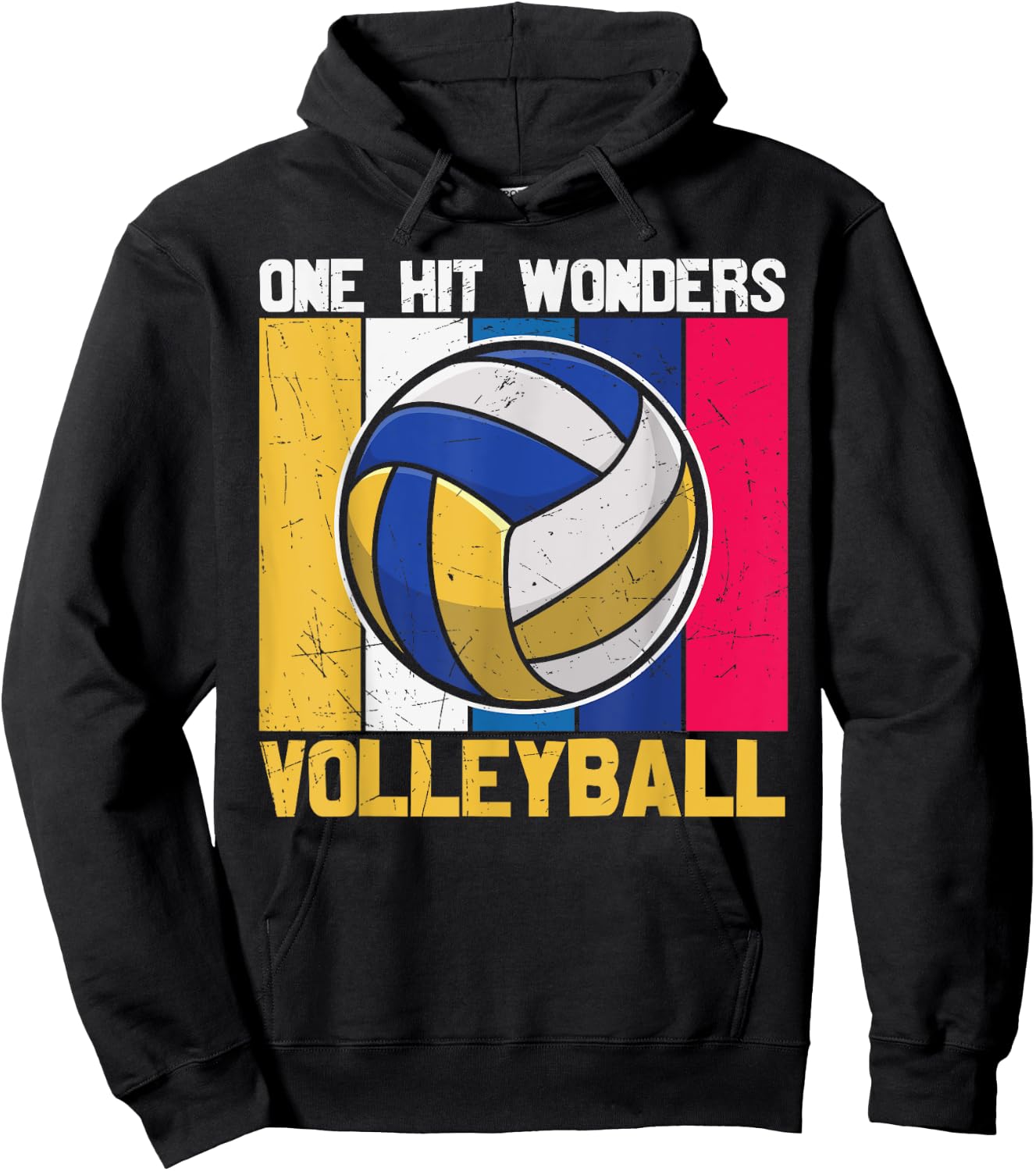 Vintage One Hit Wonders Volleyball Player Sports Coach Fans Hoodie - Hoodie | Black