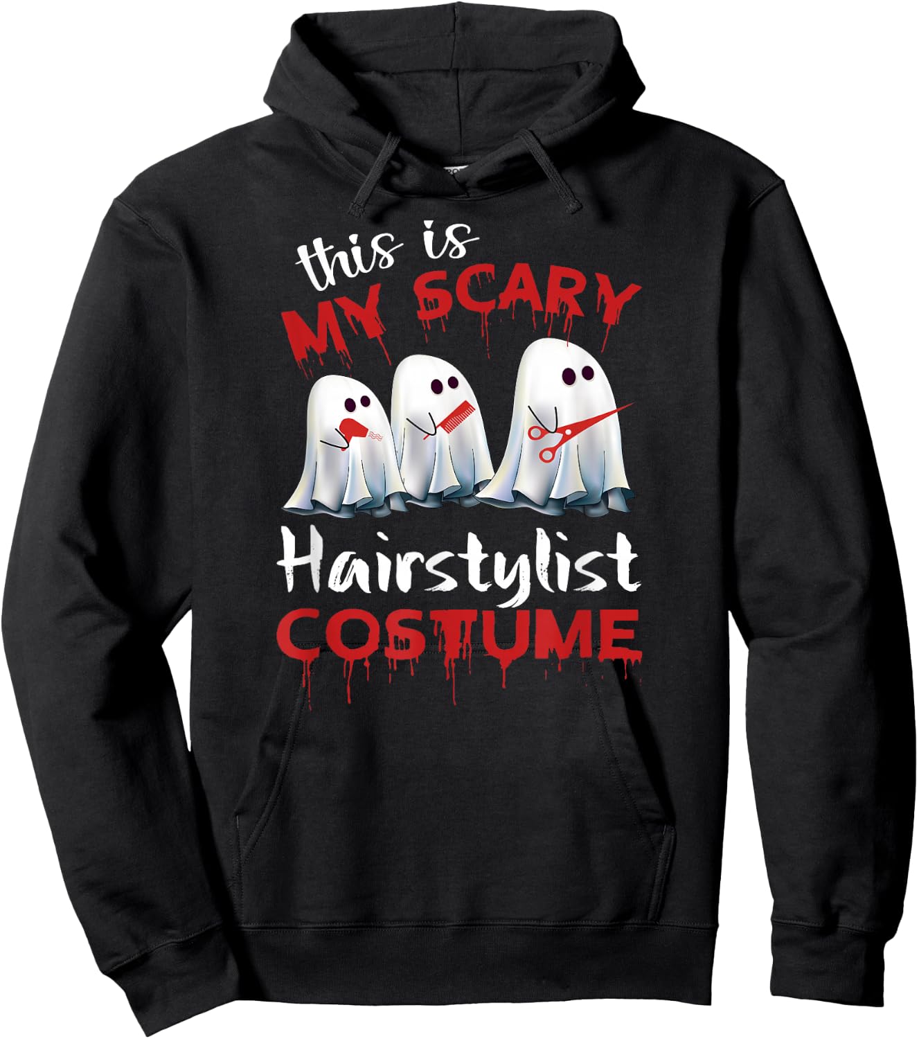 This Is My Scary Hairstylist Halloween Costume Hoodie - Hoodie | Black