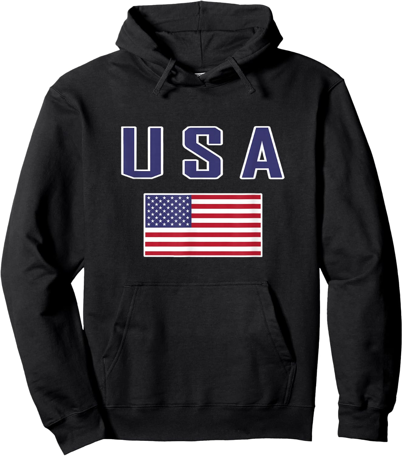 American Flag Cool Patriotic USA Flags Men Women Hoodie - Hoodie | Black