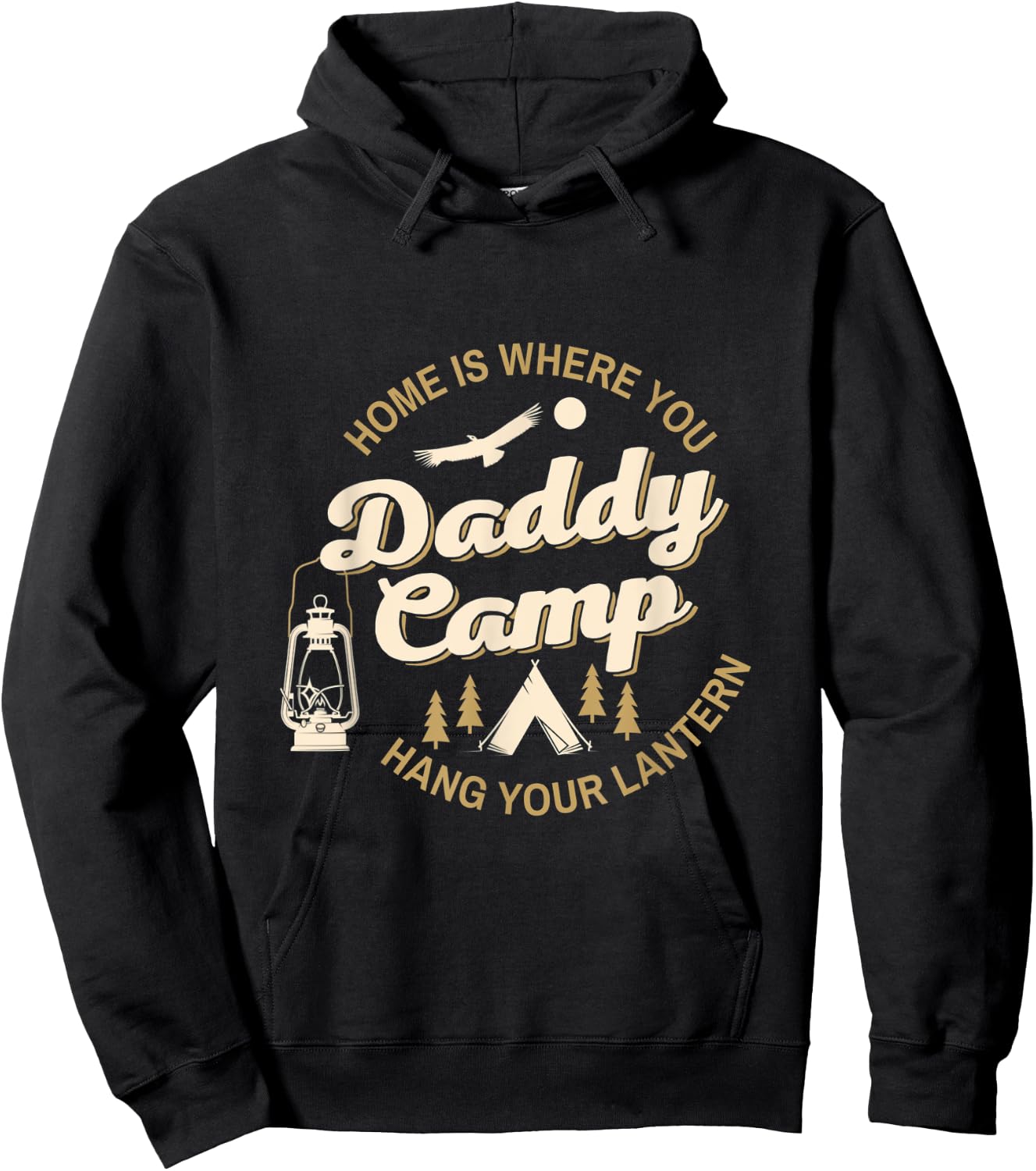 Camp Daddy Shirt Summer Camp Home Road Trip Vacation Camping Women Kids Hoodie - Hoodie | Black