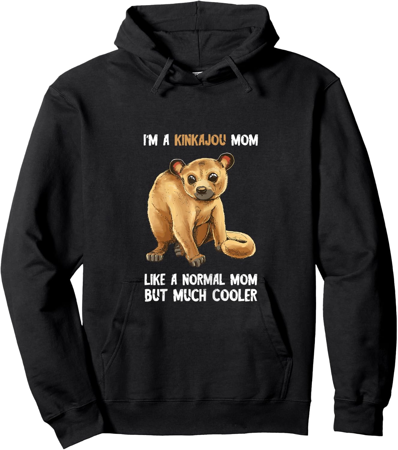 Kinkajou Mom Honey Bear Mother Kinkajou Lover Night Ape Hoodie - Hoodie | Black