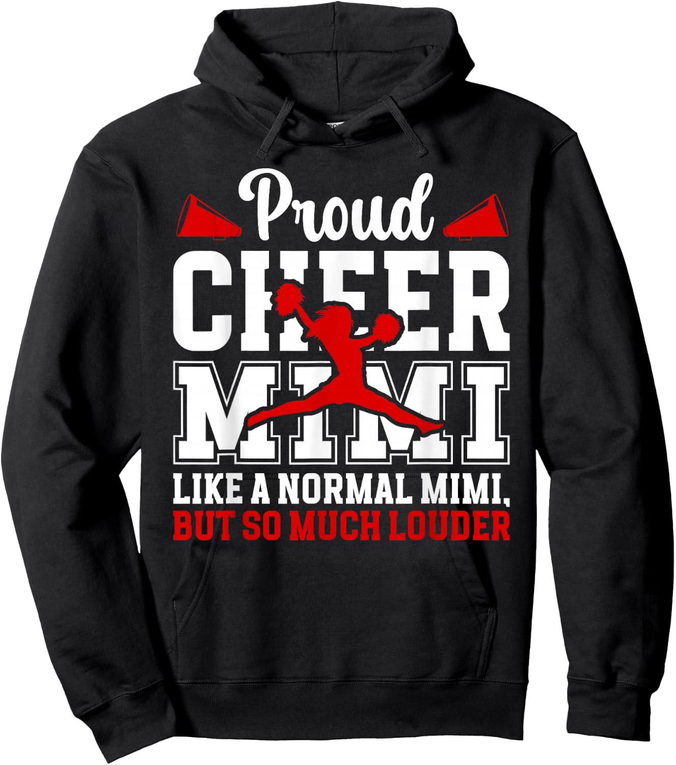 Proud Cheer Mimi Definition Mimi Of A Cheerleader Mimi Hoodie - Hoodie | Black