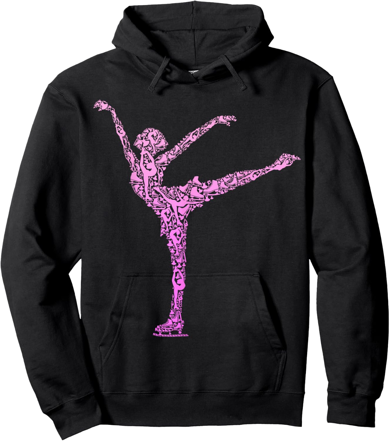 Figure Skating Ice Skating Ice Skates Girls Women Hoodie - Hoodie | Black