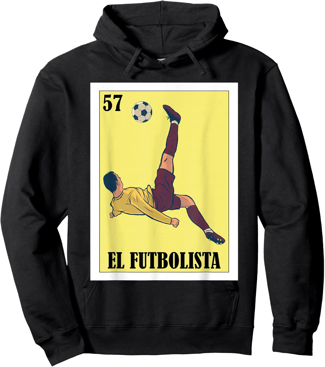 Funny Mexican Soccer Design - El Futbolista Hoodie - Hoodie | Black