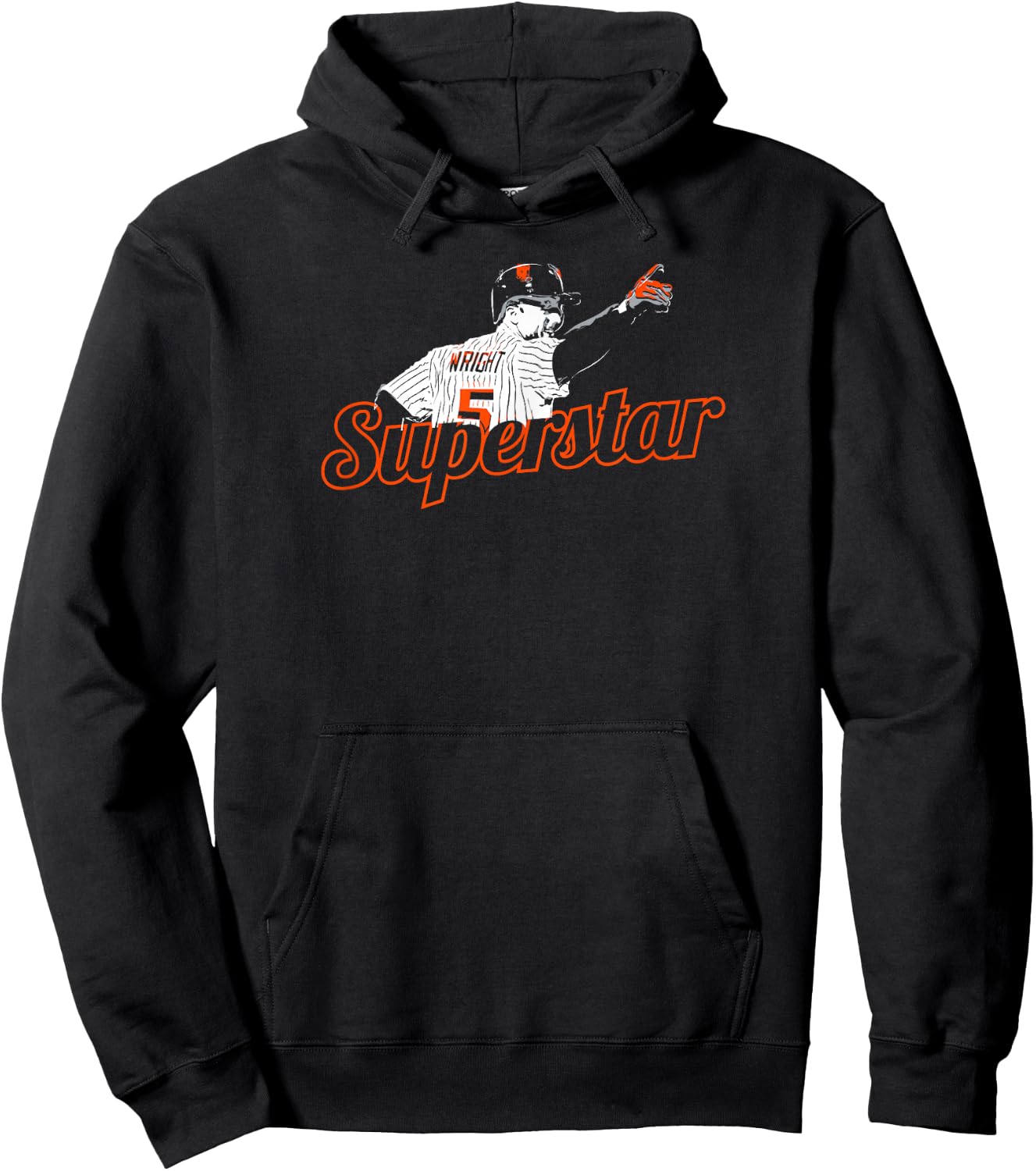 BreakingT David Wright Superstar - Men's Baseball - Blue - Small Hoodie - Hoodie | Black