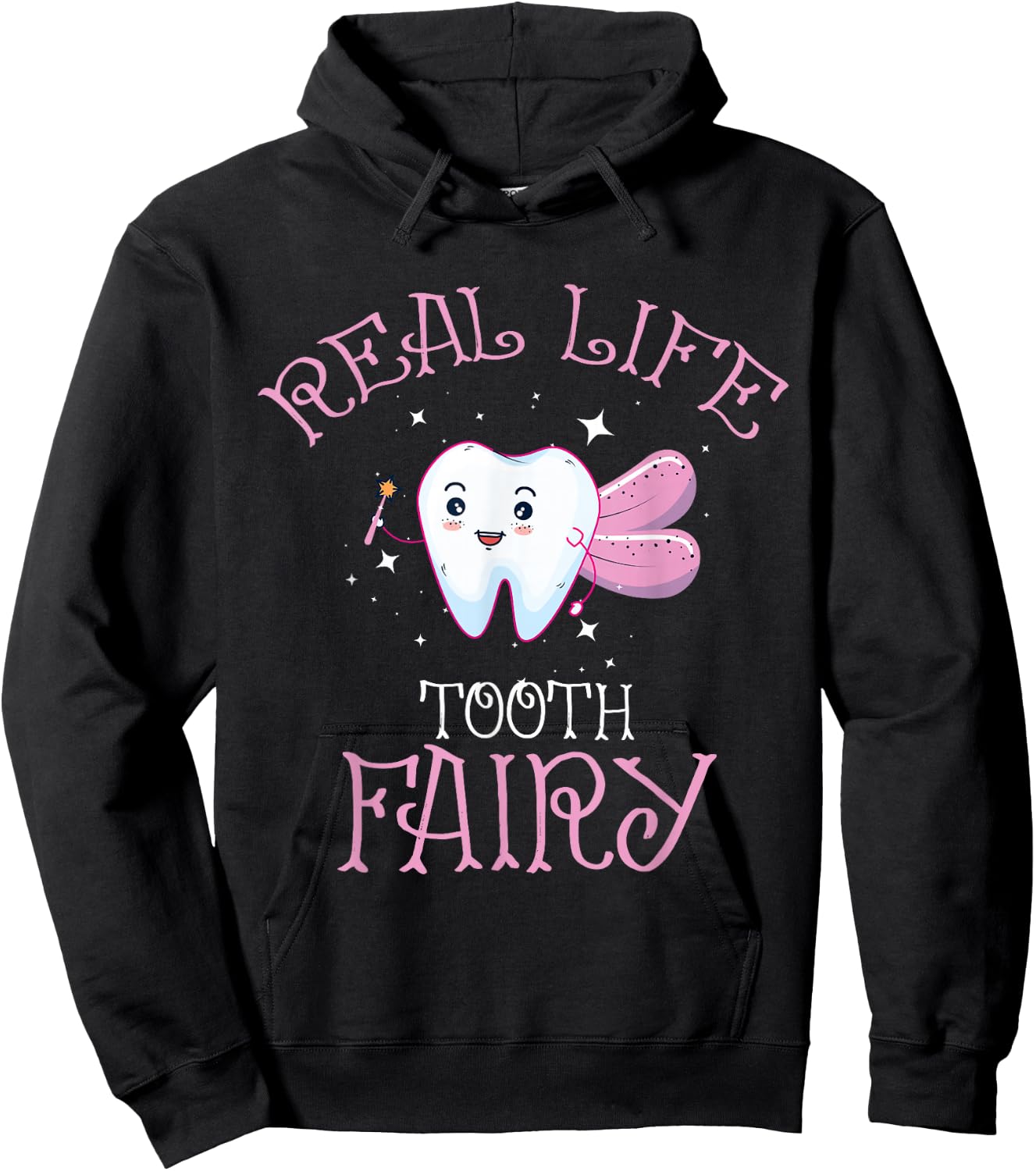 Real Life Tooth Fairy Shirt Dental Assistant Shirt Dentist Hoodie - Hoodie | Black