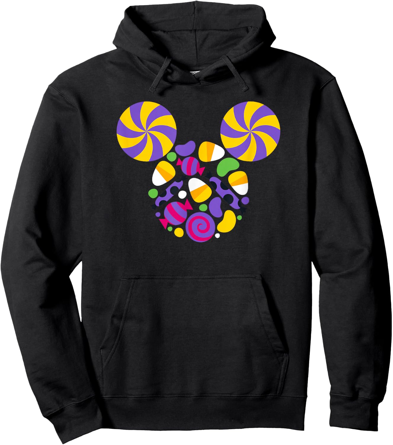 Disney Mickey and Friends Halloween Mickey Candy Face Hoodie - Hoodie | Black