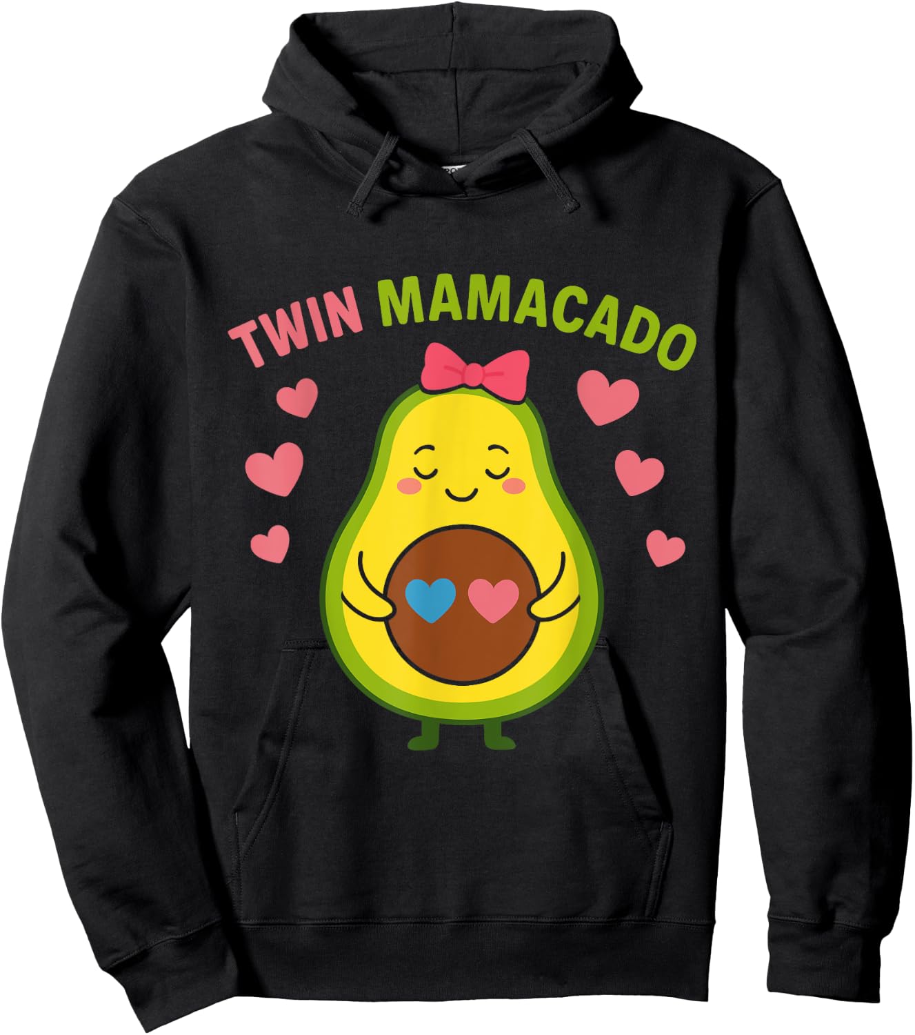 Pregnancy Twin MAMACADO Funny Future Mother Hoodie - Hoodie | Black