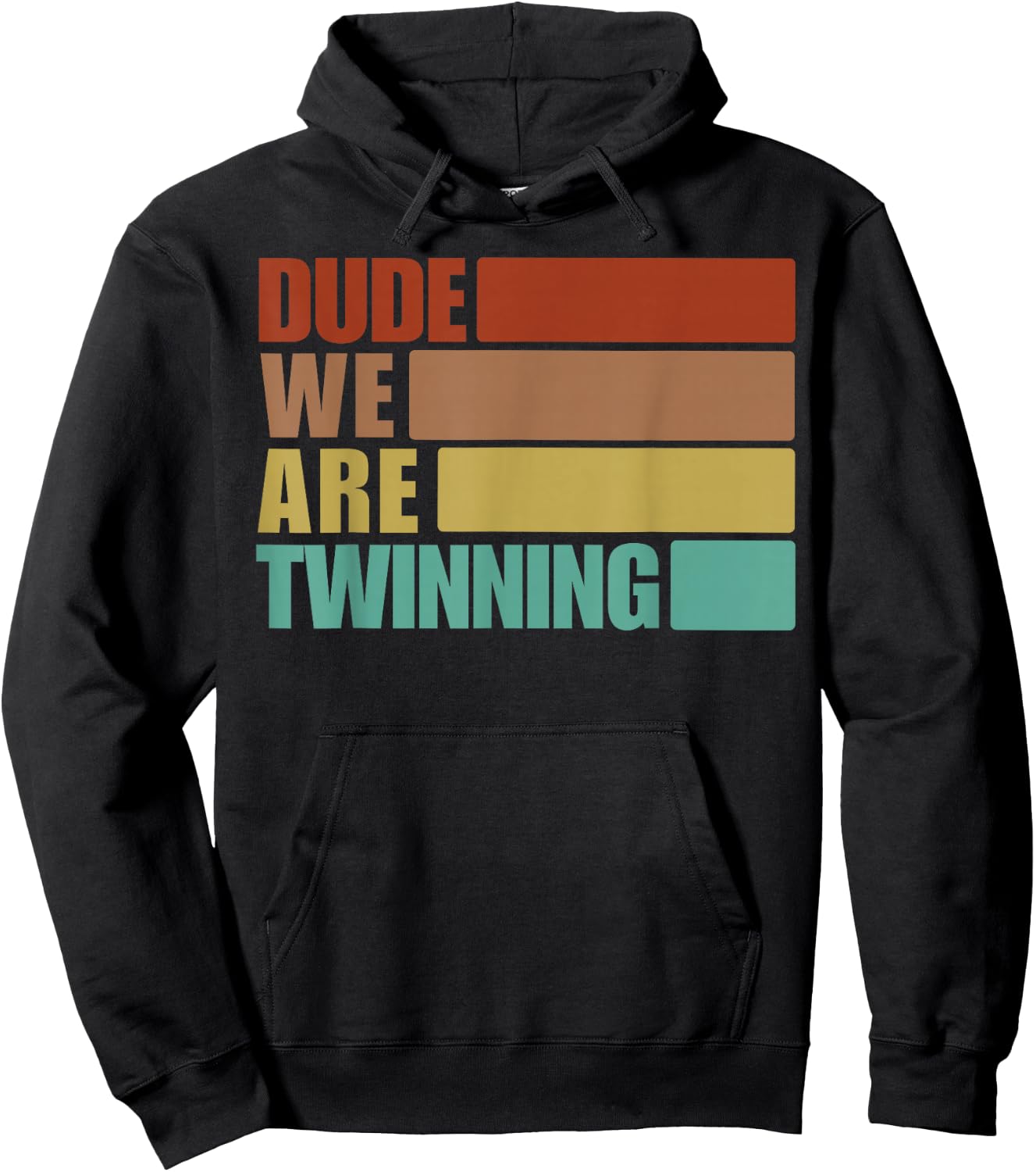 Dude We're Twinning Boys Twin Day Spirit Week Funny Kids Hoodie - Hoodie | Black