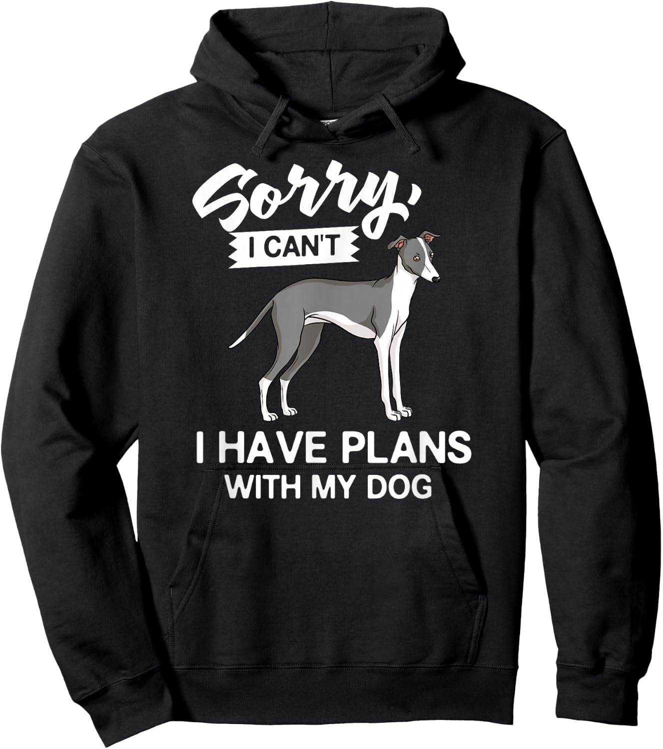 Italian Greyhound Dog Puppies Owner Lover Hoodie - Hoodie | Black