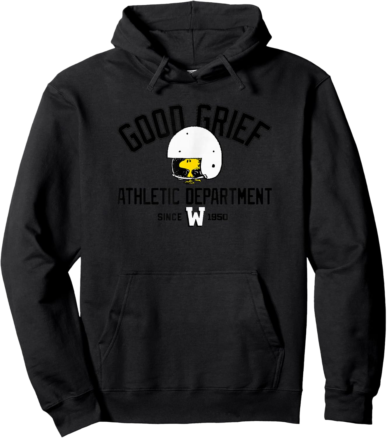 Peanuts - Woodstock Good Grief Athletic Department 1950 Hoodie - Hoodie | Black