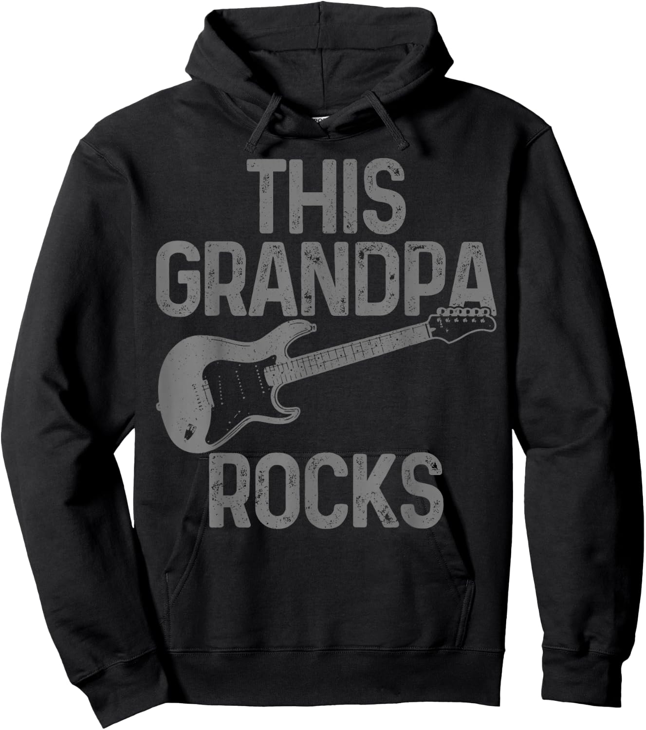 Guitar This Grandpa Rocks Grandpa Guitarist Rock Music Hoodie - Hoodie | Black