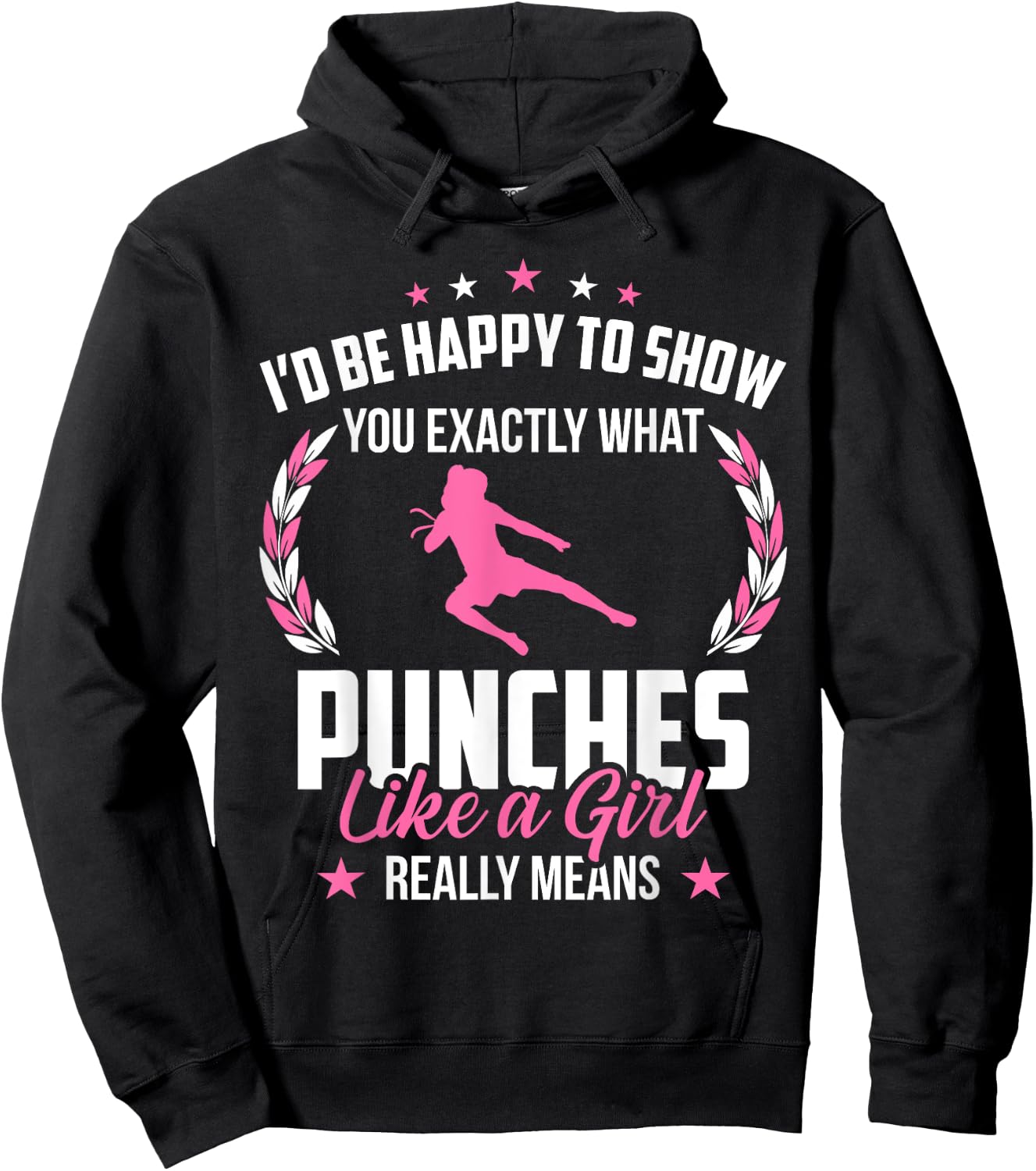 Muay Thai Kickboxing Thaiboxing Girl Hoodie - Hoodie | Black
