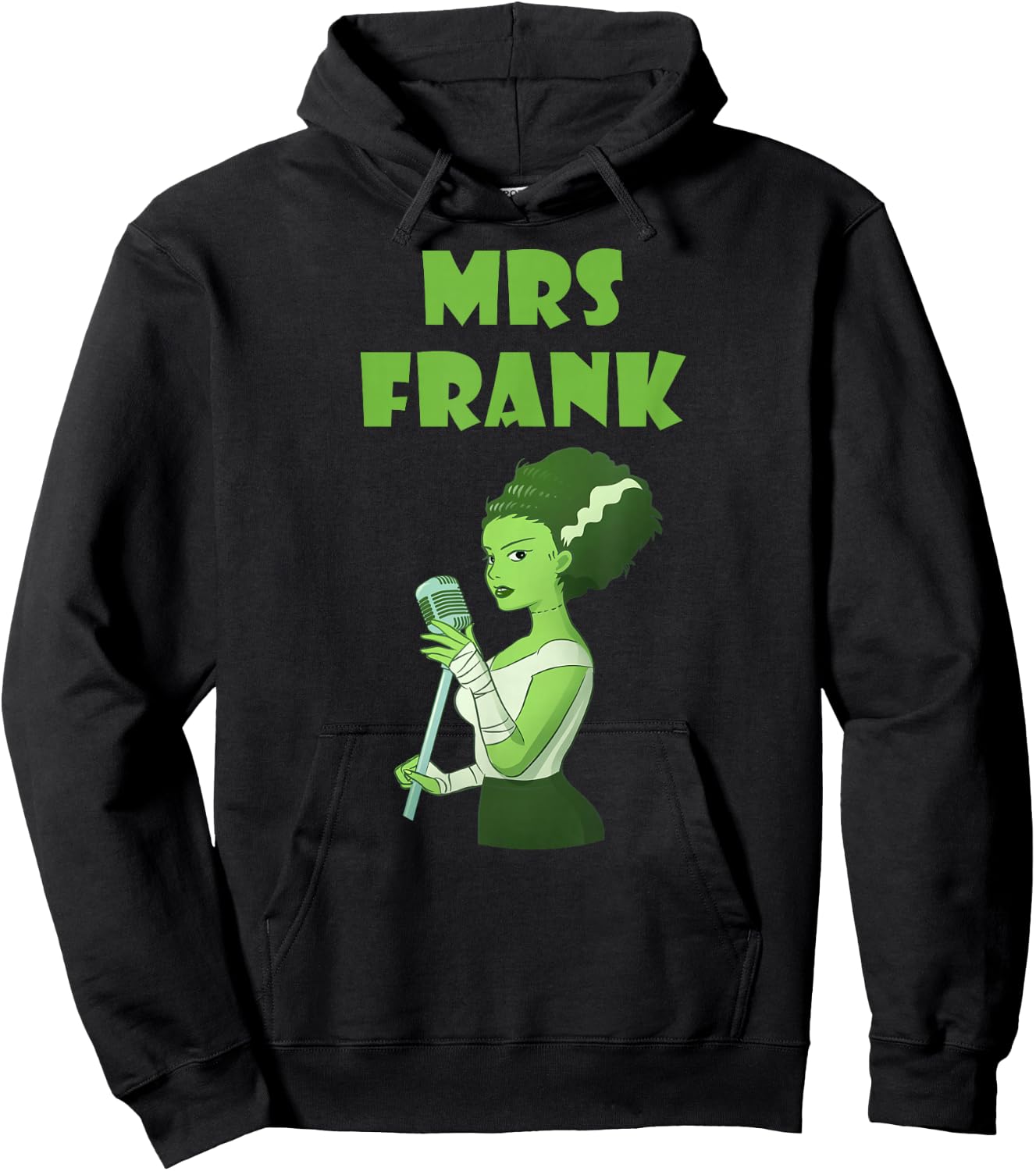 Halloween Bride of Frankenstein Matching Easy Couple Hoodie - Hoodie | Black